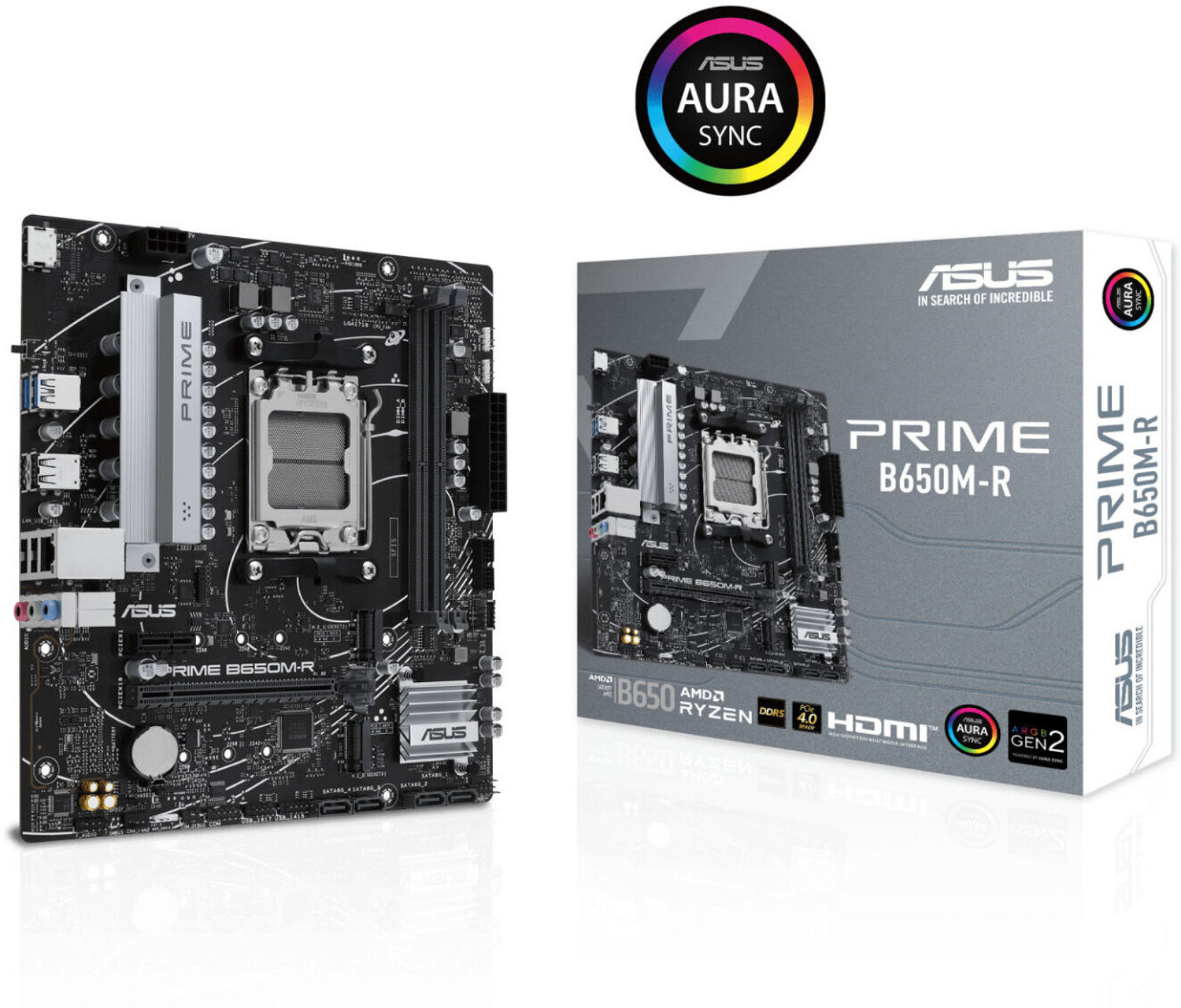 ASUS PRIME B650M-R Micro-ATX Motherboard – DDR5, PCIe 4.0, 2.5Gb Ethernet