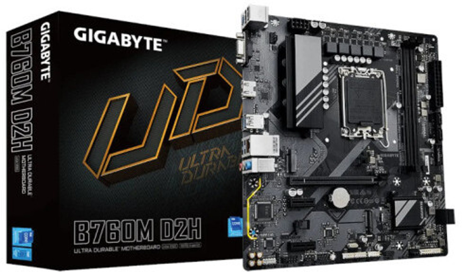 Image of GIGABYTE B760M D2H LGA 1700Socket Micro-ATX Intel B75 Chipset DDR5 Motherboard for Desktop