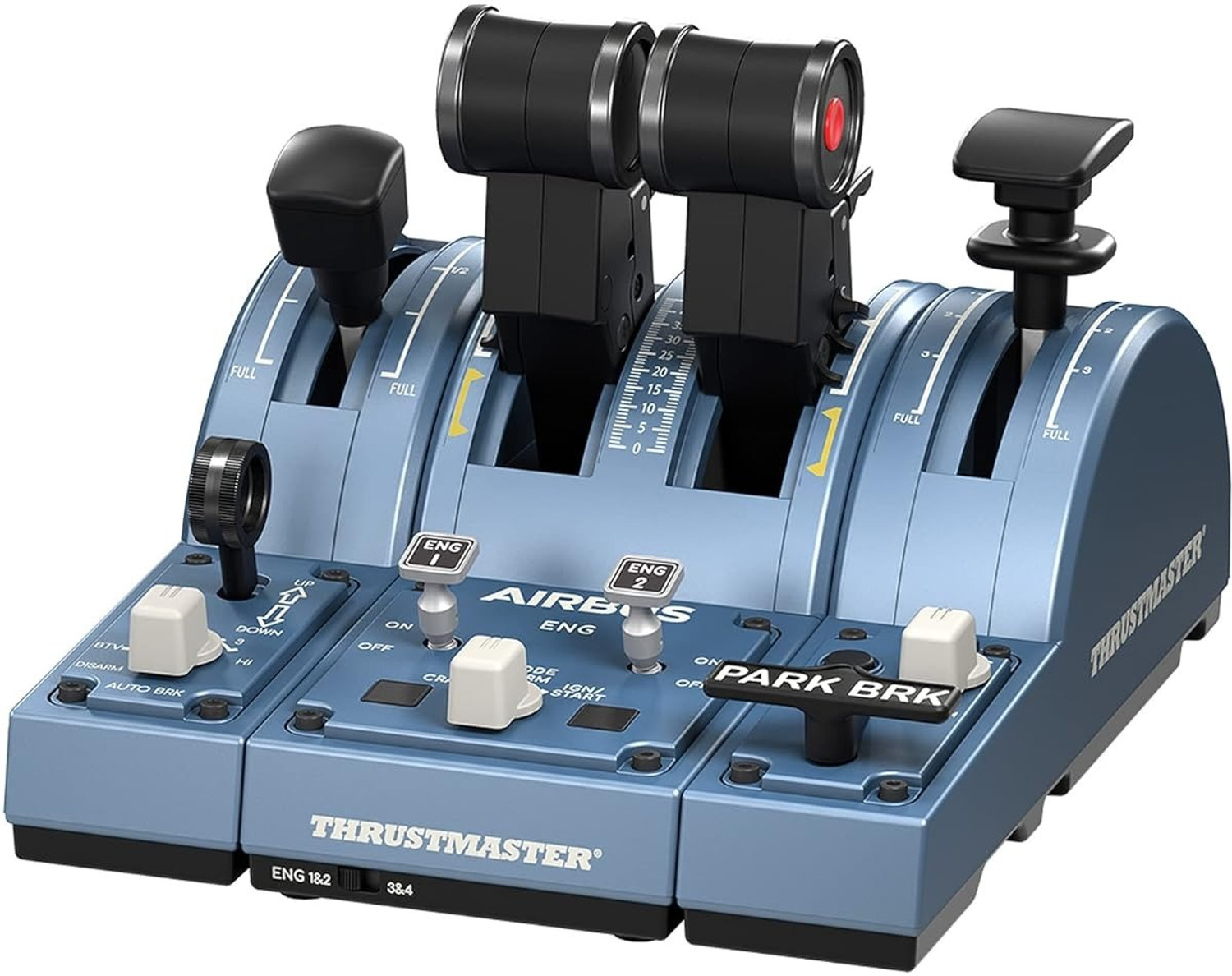Image of THRUSTMASTER TCA Captain Pack X Airbus Edition for Xbox & PC, Flight Simulator Control System Motion Controller (Sky Blue, For PC, Xbox)