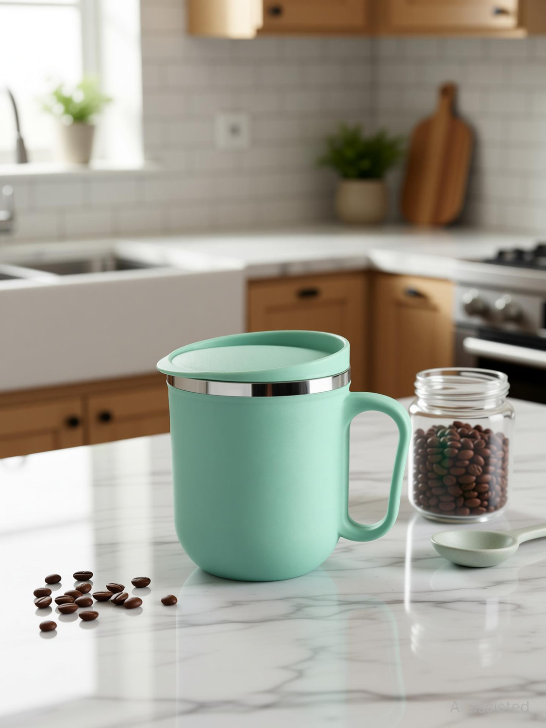 Image of pexpo Cocoa Vacuum Insulated Hot & Cold Spill Proof Stainless Steel Coffee Mug (260 ml)