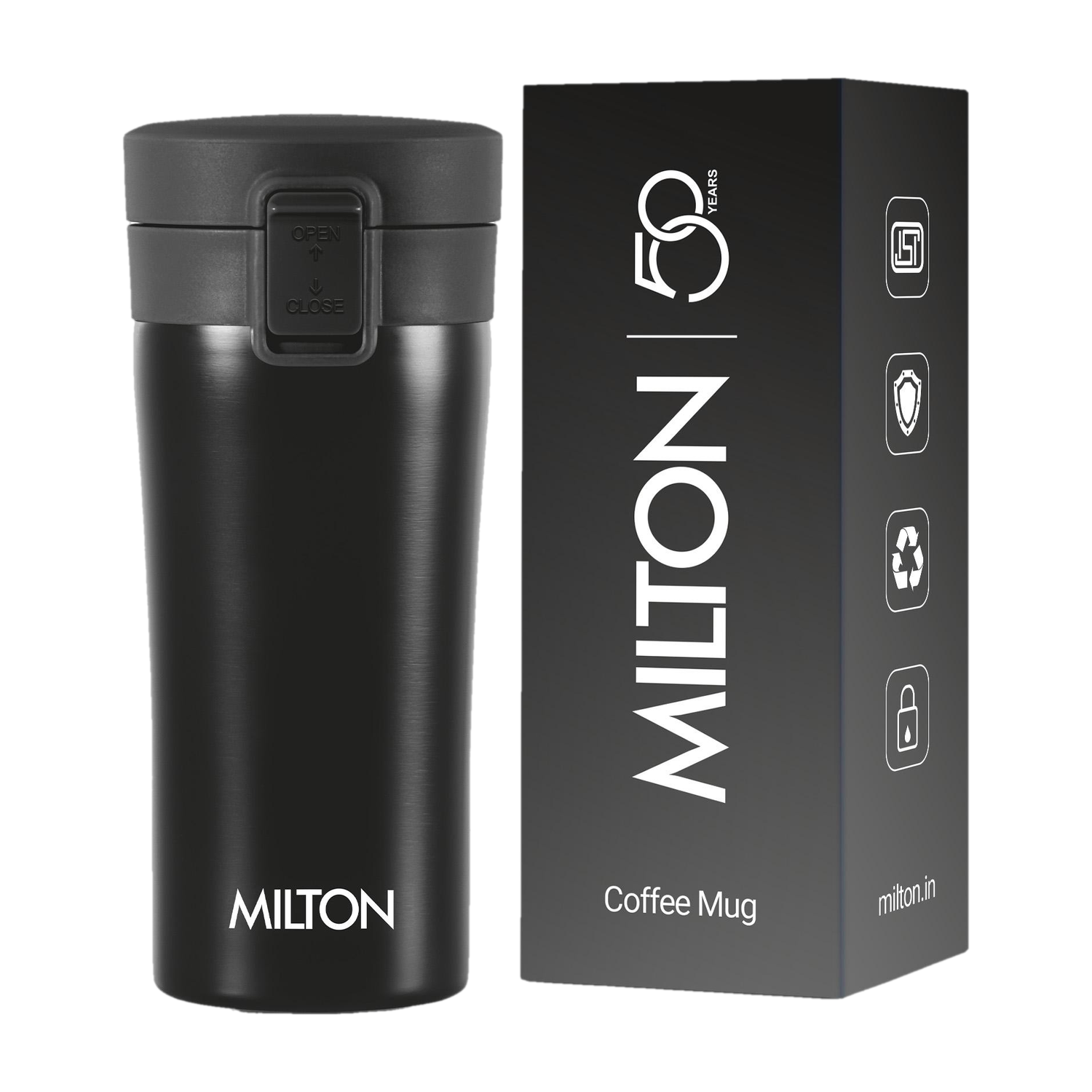 Image of pexpo Cocoa Vacuum Insulated Hot & Cold Spill Proof Stainless Steel Coffee Mug (260 ml)