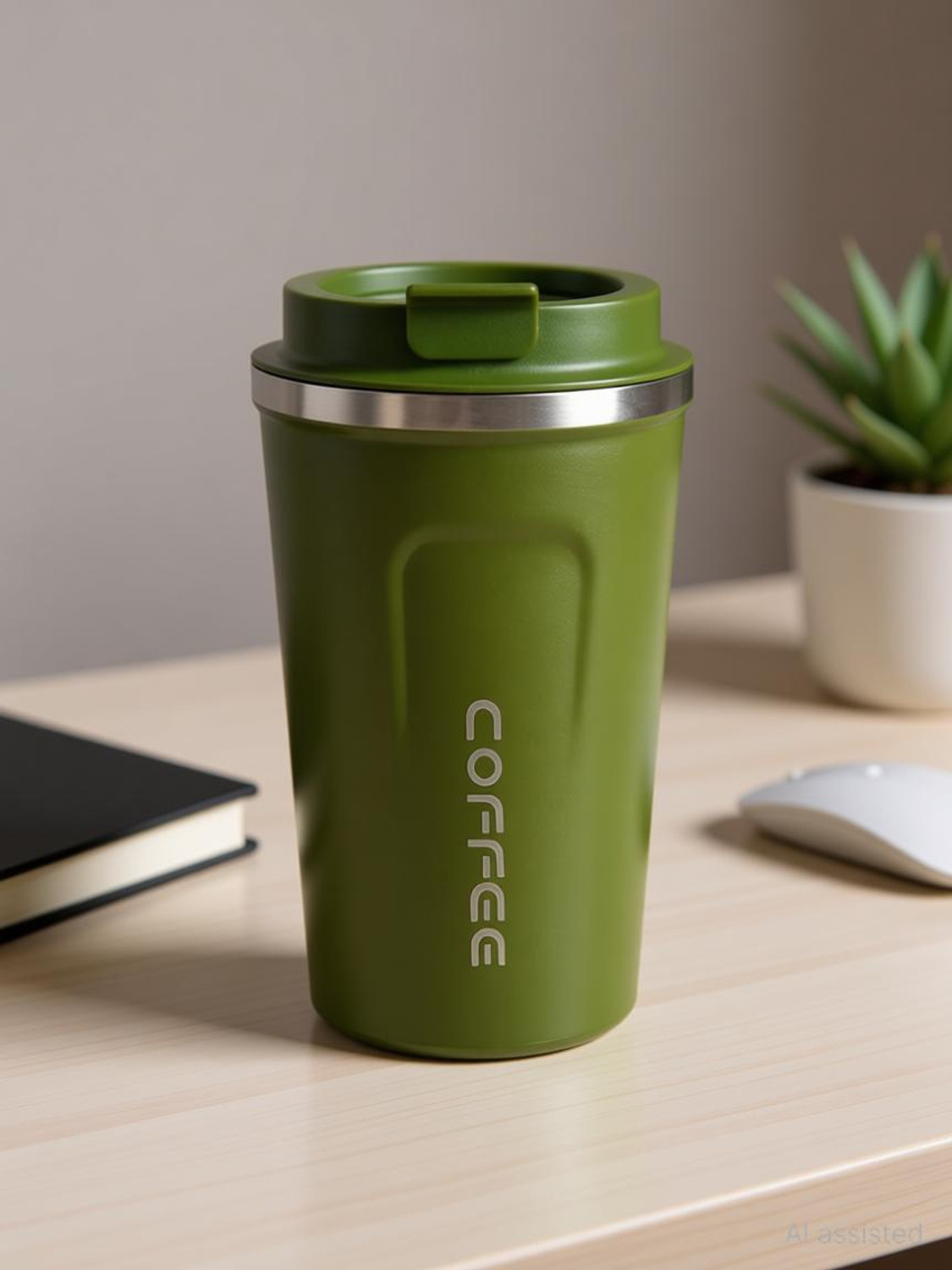 Image of pexpo Cocoa Vacuum Insulated Hot & Cold Spill Proof Stainless Steel Coffee Mug (260 ml)