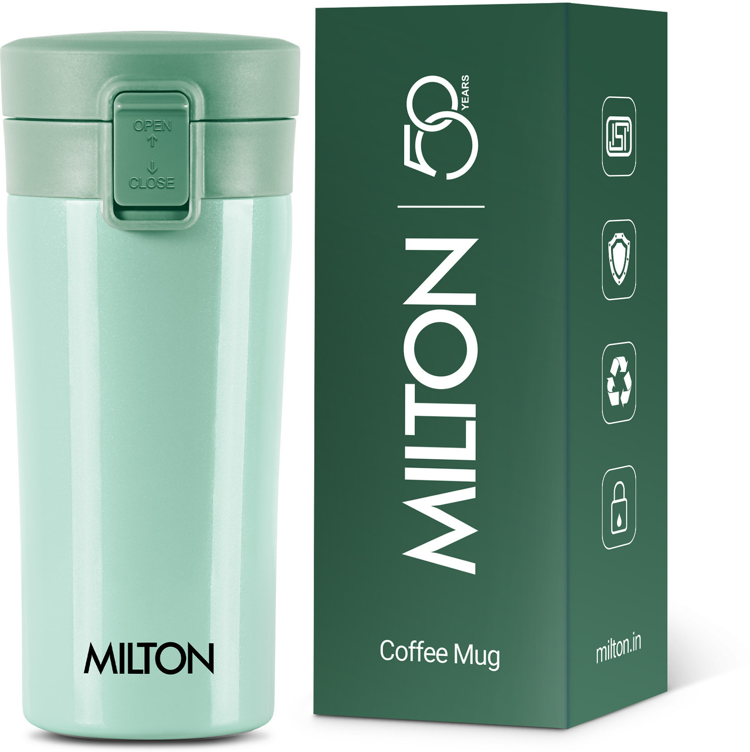 Image of pexpo Cocoa Vacuum Insulated Hot & Cold Spill Proof Stainless Steel Coffee Mug (260 ml)