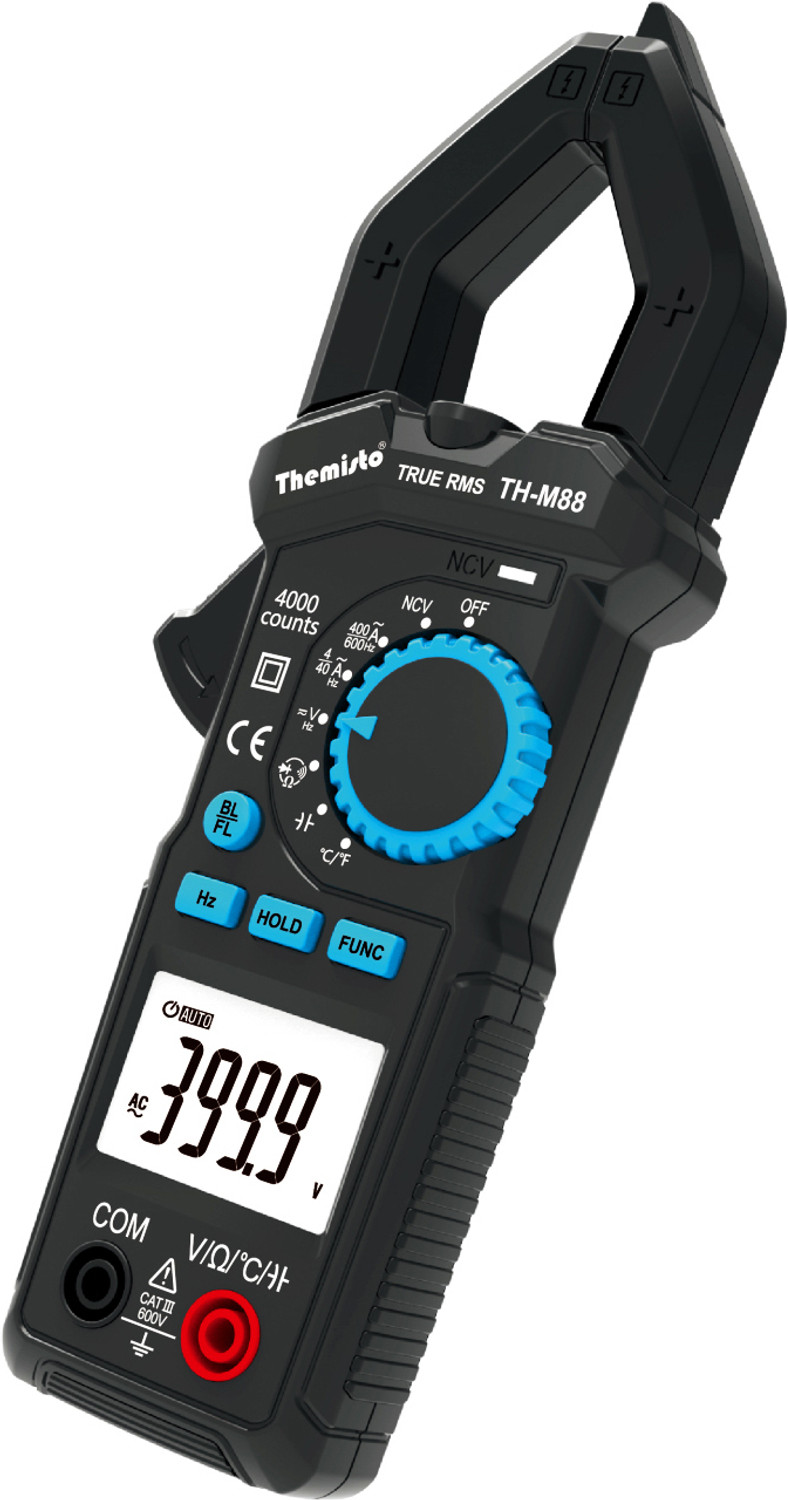 Themisto TH-M88 True RMS Clamp Meter ( 600A,4000 Counts ) Digital Multimeter