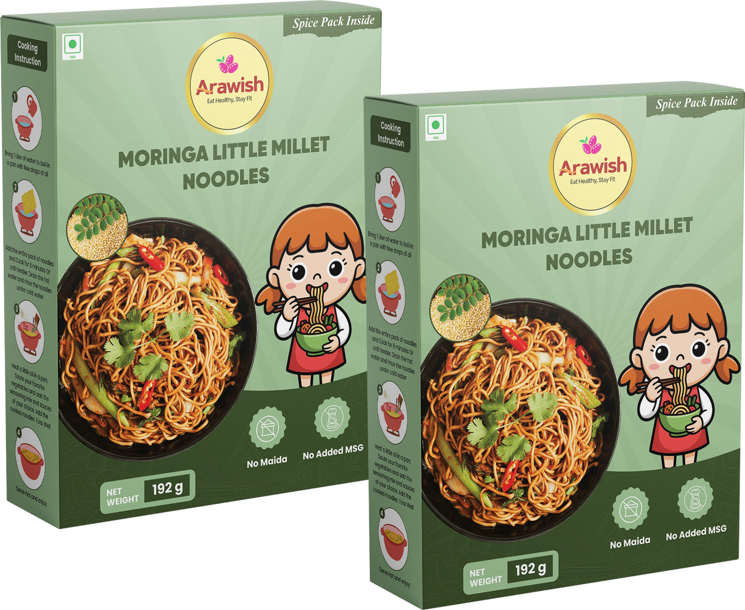 Image of MasterChow Chinese Hakka & Udon Noodle Kit (Pack of 4) | No Preservatives | Get Restaurant Style Taste in Just 10 Minutes | Serves 4-5 Meals Hakka Noodles (4 x 300 g)