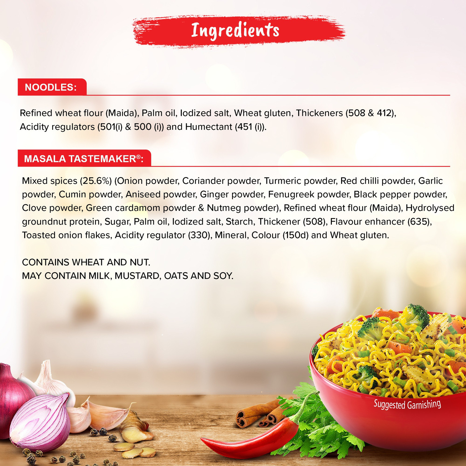 Image of Maggi 2-Minute Favourite Masala Taste, Made With Choicest Quality Spices Instant Noodles Vegetarian