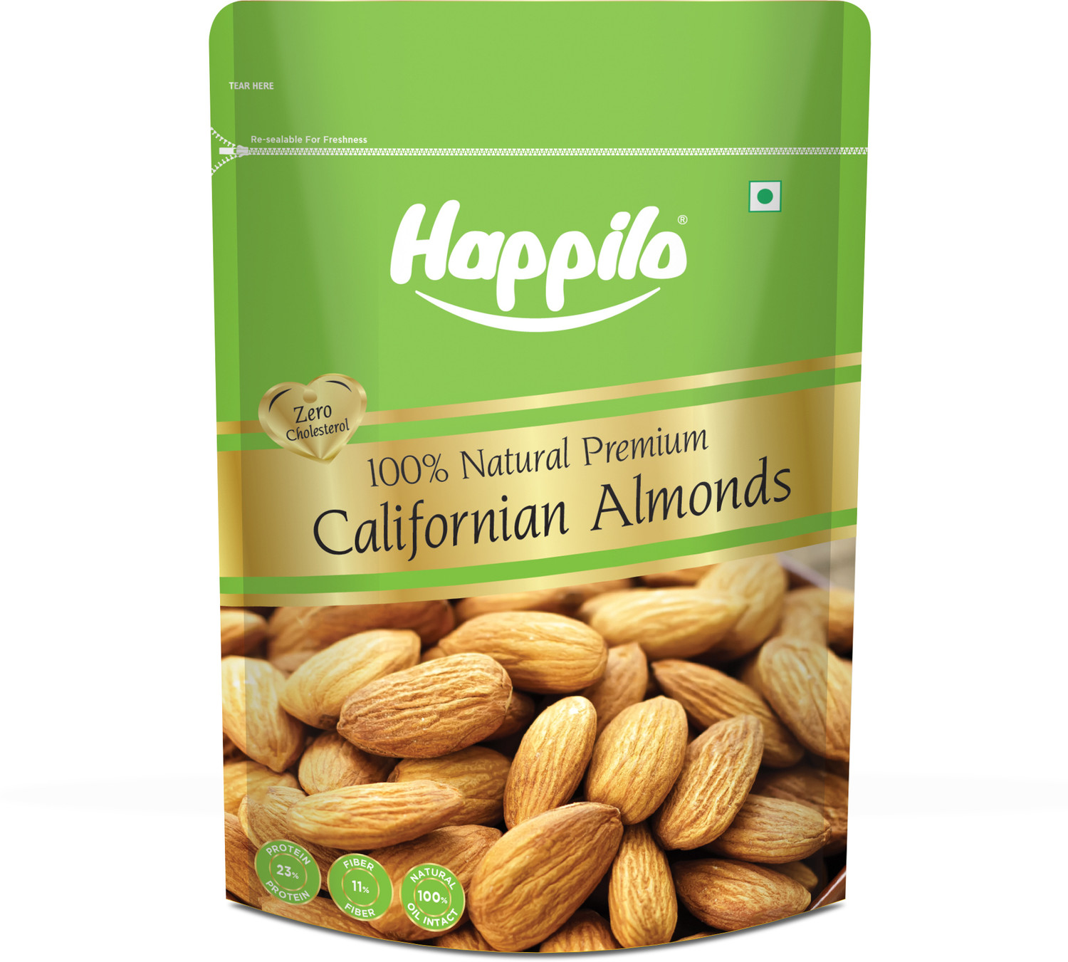 Happilo 100% Natural Premium Californian Almonds 1000g Value Pack Almonds  (1000 g)