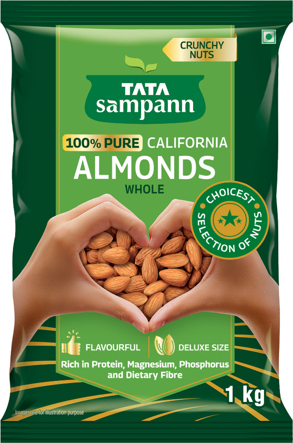 Tata Sampann 100% Pure California Whole Almonds