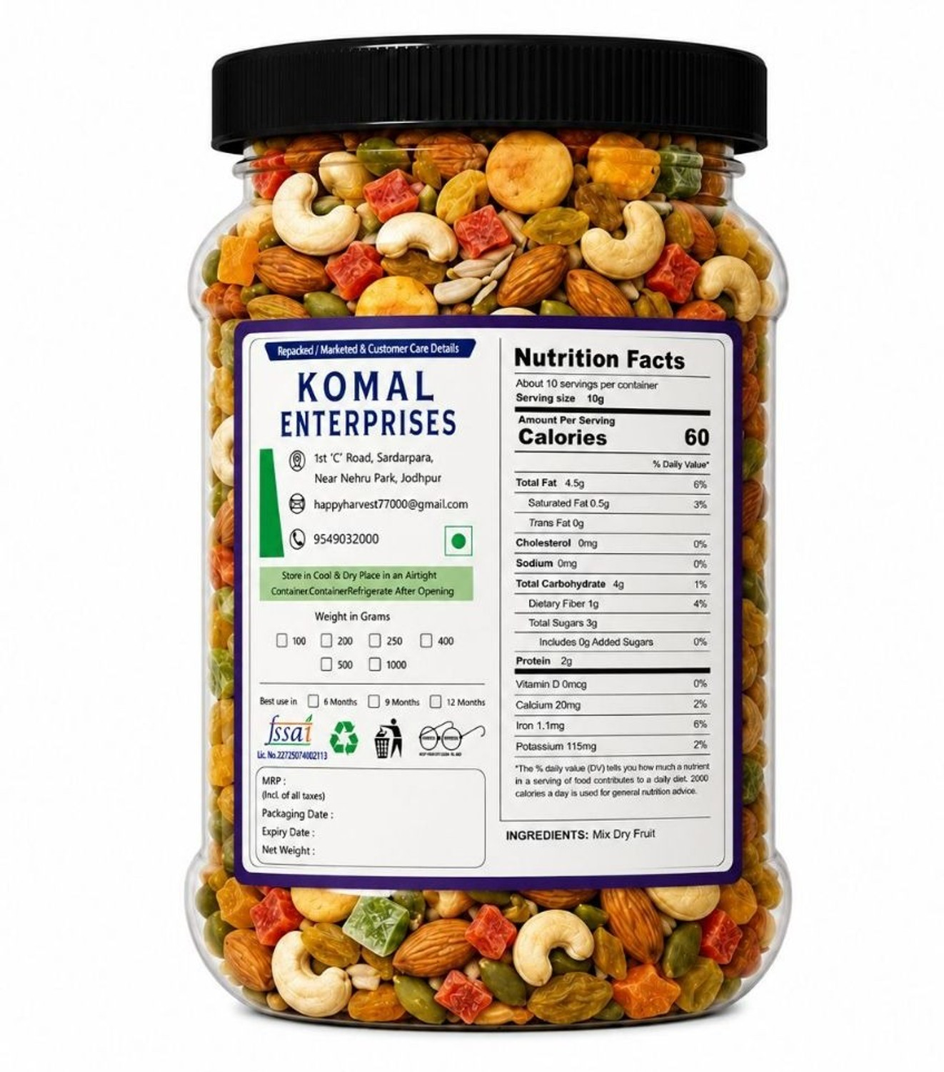 Image of GROCERY HARVEST Gourmet Crunchy Nut Mix Natural Energy Tasty Munch Assorted Seeds & Nuts (1 x 1000 g)