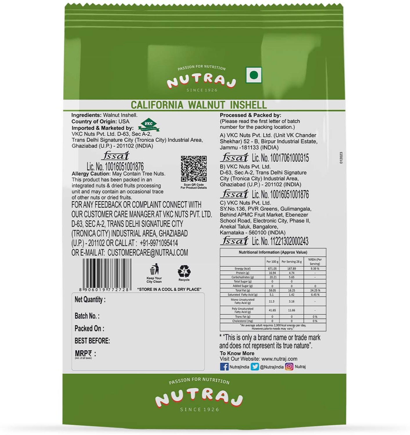 Image of Nutraj California Inshell Walnuts