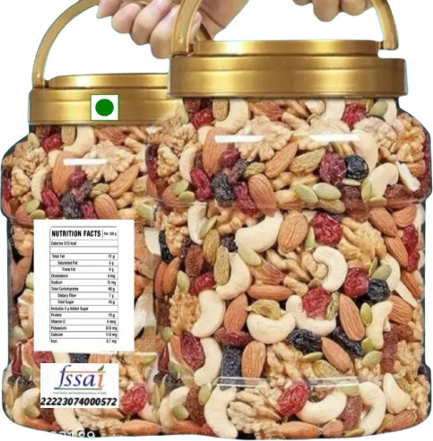 Image of GROCERY HARVEST Gourmet Crunchy Nut Mix Natural Energy Tasty Munch Assorted Seeds & Nuts (1 x 1000 g)