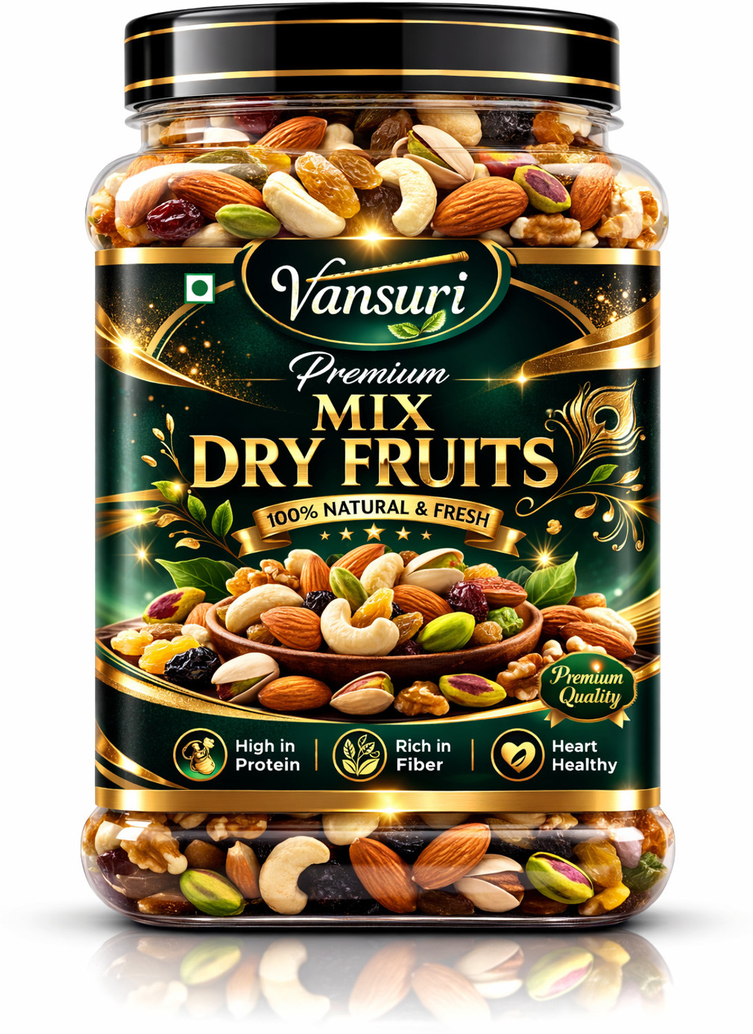 Image of GROCERY HARVEST Gourmet Crunchy Nut Mix Natural Energy Tasty Munch Assorted Seeds & Nuts (1 x 1000 g)