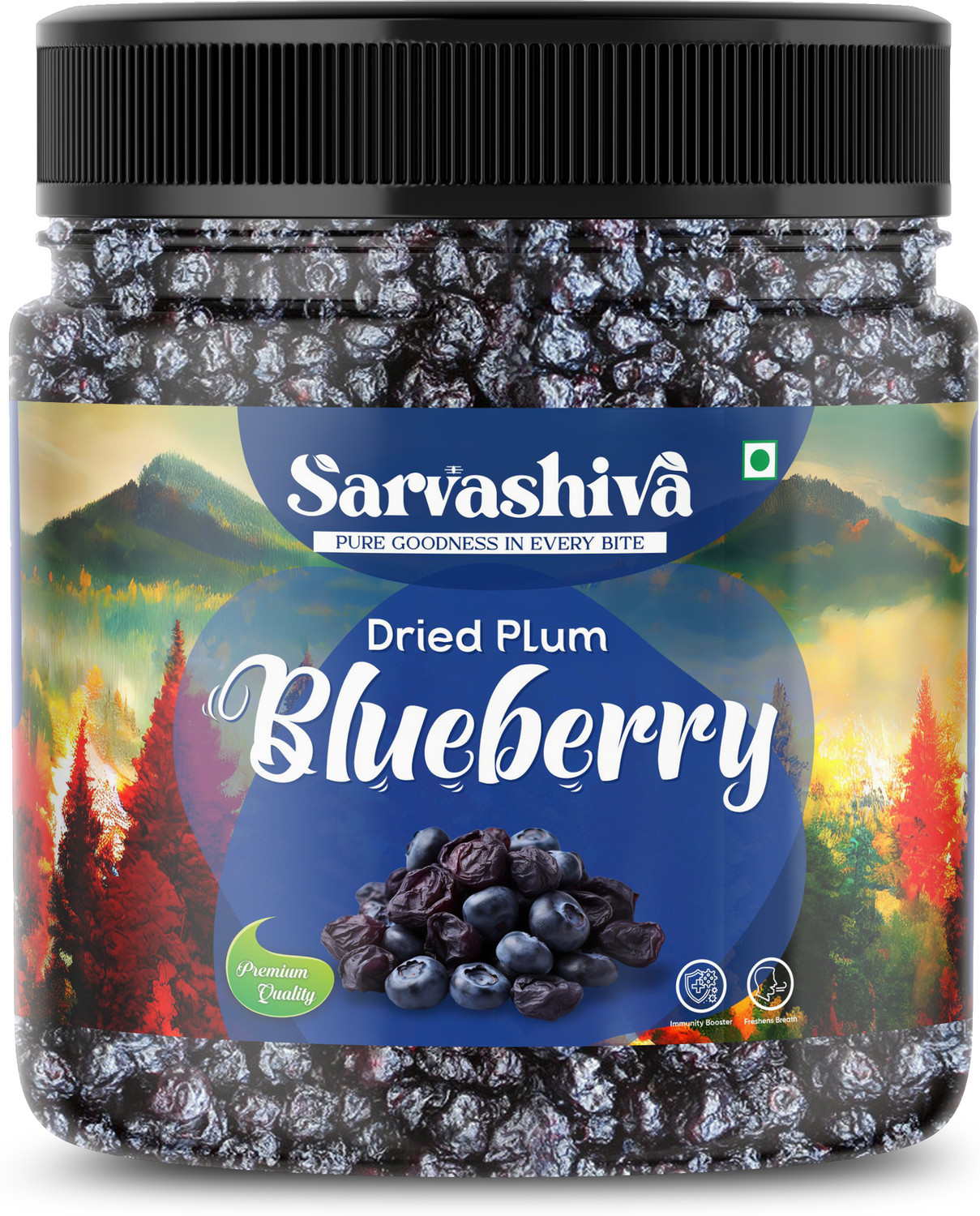 Image of Nature Aahar Blueberry Plum Dry Fruits | Dried Blueberry| Natural Blue Berry, Dried Fruits Blueberry (1 x 250 g)