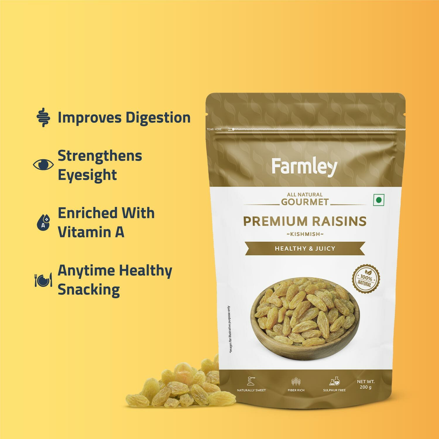 Farmley Premium Raisin Long Standee Pouch Raisins - Price History