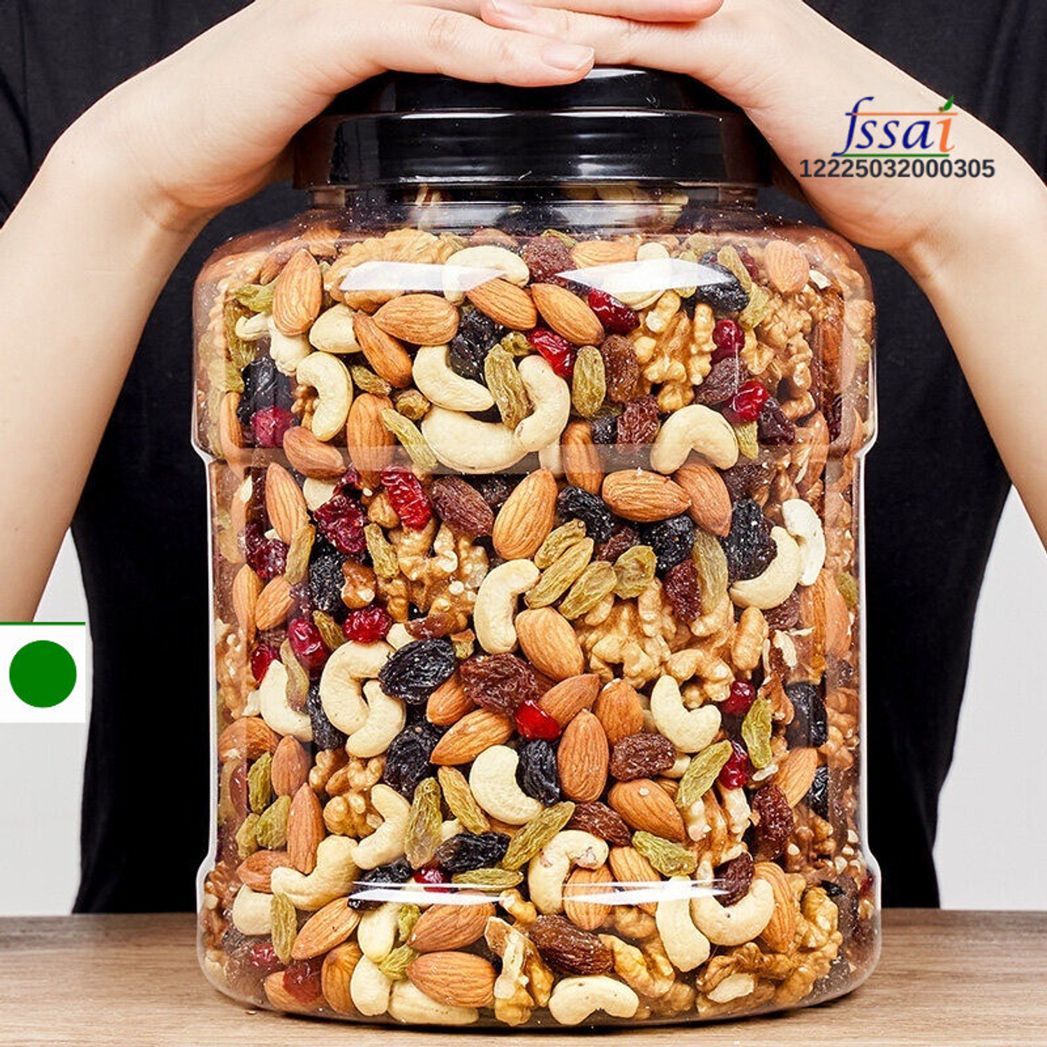 Image of GROCERYONTHEGO 53MixDryFruits1kgCashewAlmondRaisinsWallnutsPistachiosAnjeerBlackRaisinsApricot (1 x 1 kg)