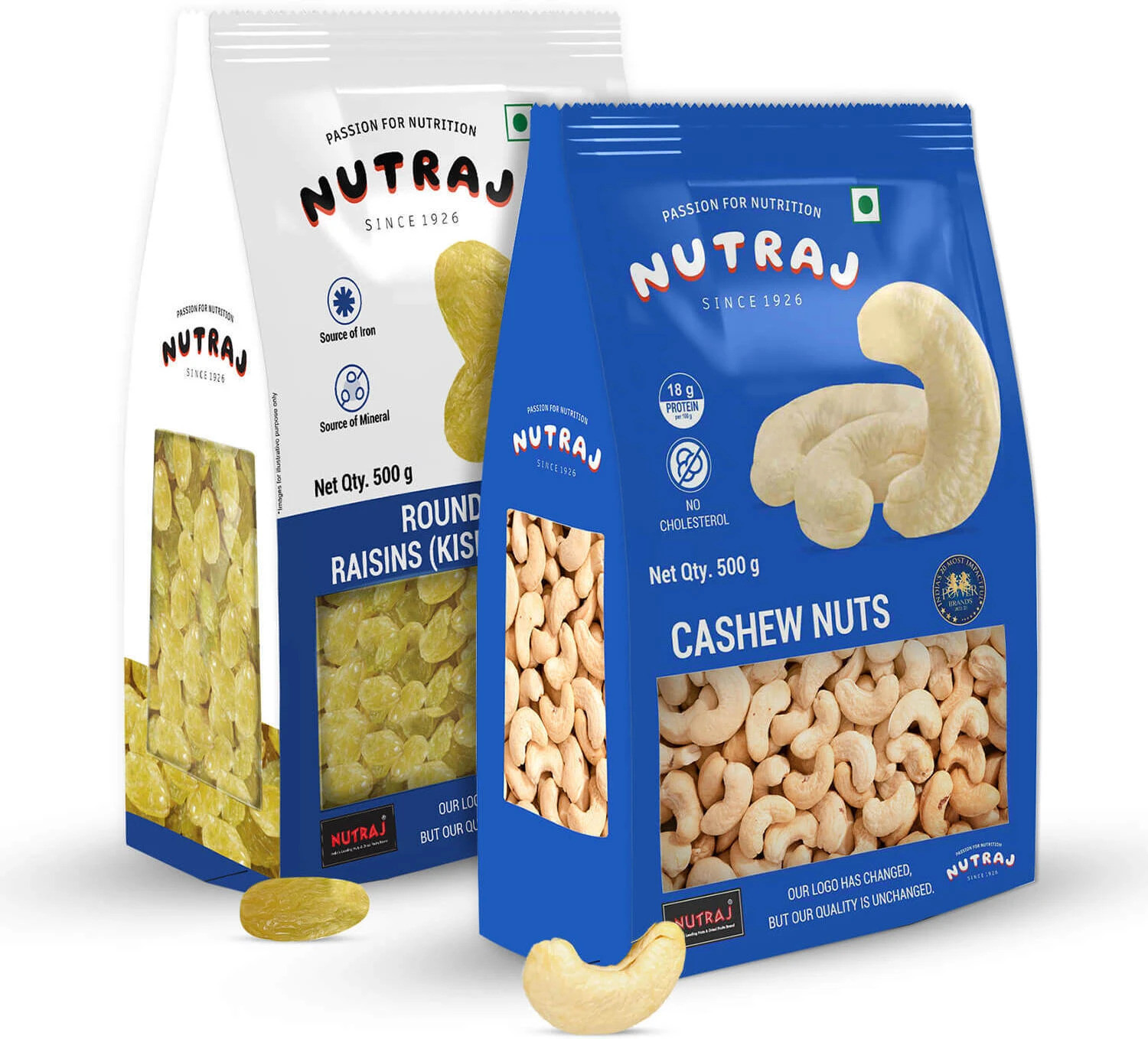 Nutraj Combo of (Kaju &amp; Kishmish) 500g Each Cashews, Raisins  (2 x 500 g)