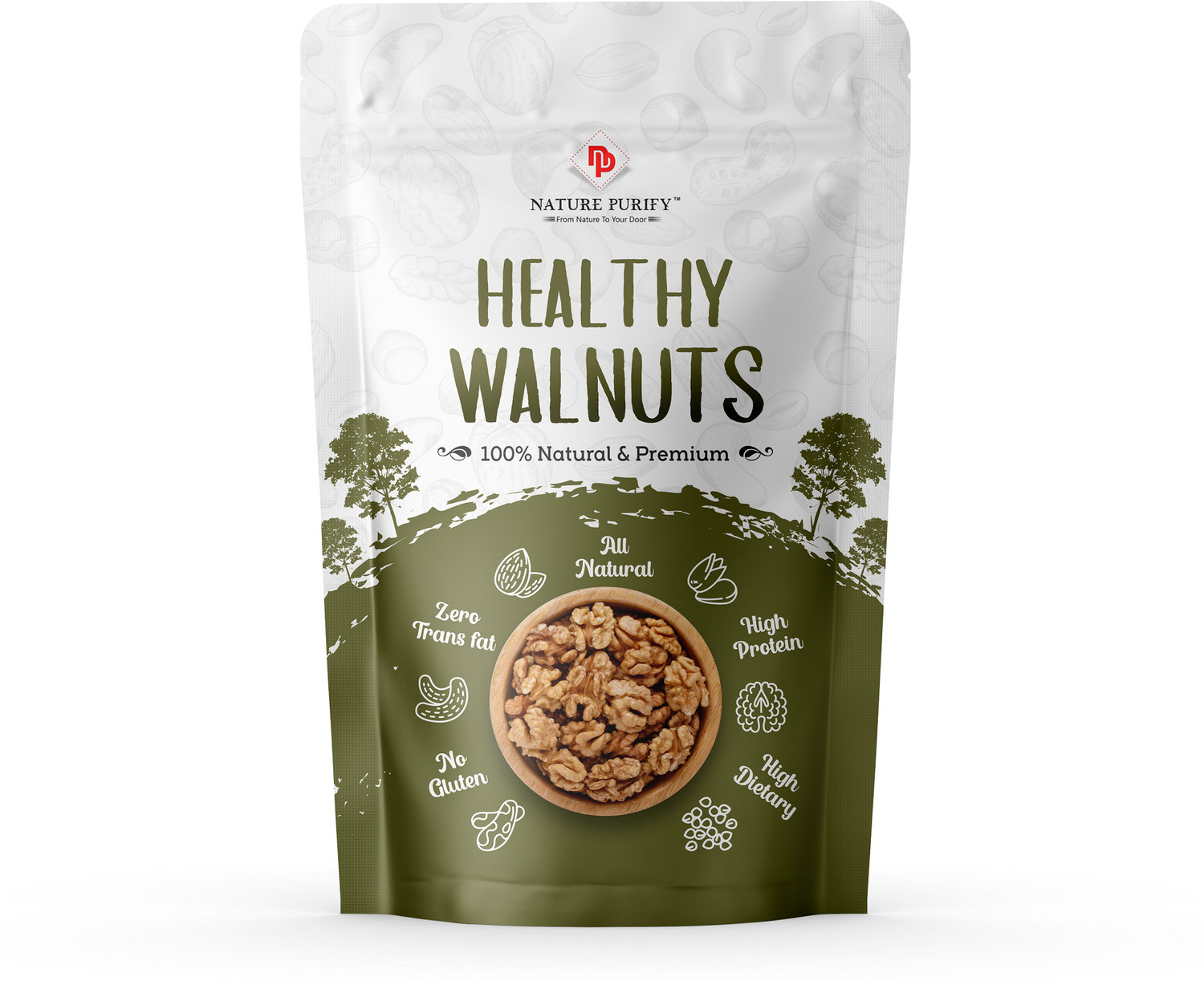 Image of Nature Purify Natural Californian Walnut Kernels ( Akhrot Giri ) Walnuts (1 x 250 g)