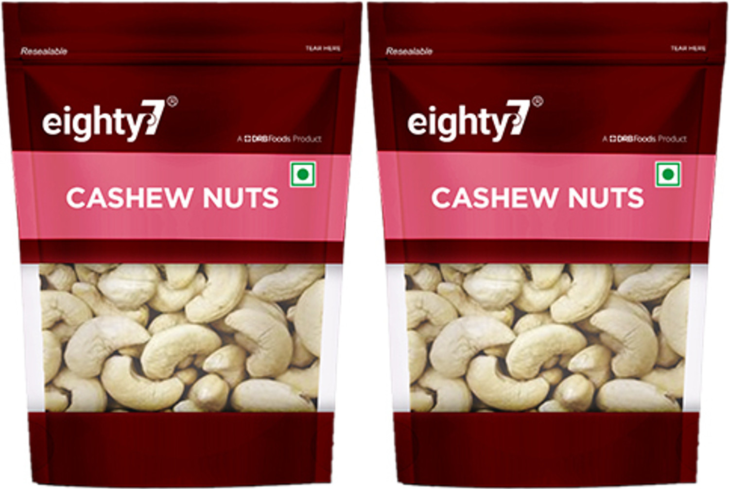 Image of Eighty7 Cashews(250g each) - Pack of 2 Cashews