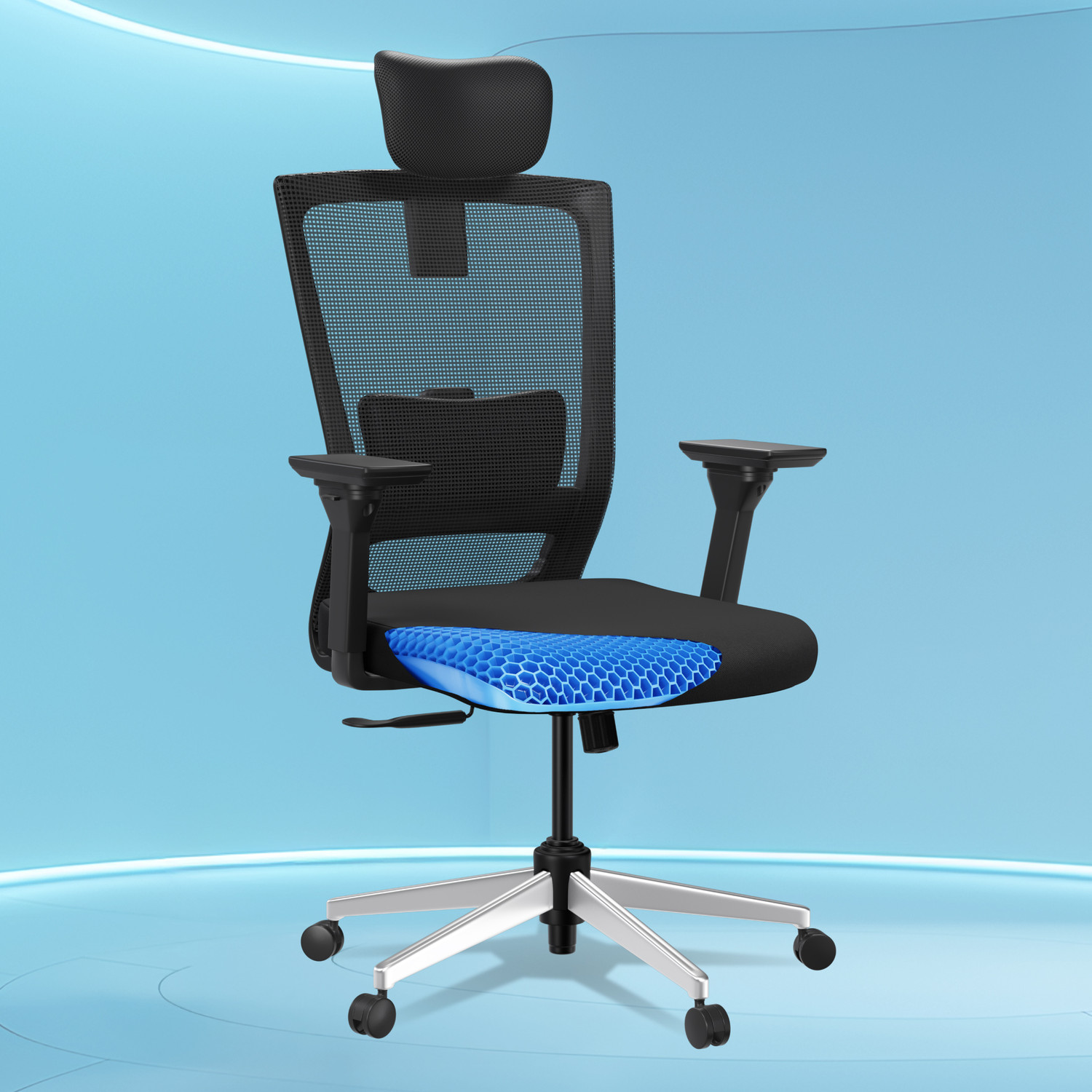 The Sleep Company SmartGRID Stylux High-Back Chair for Office & Home|Patented SmartGRID Technology Nylon Office Executive Chair