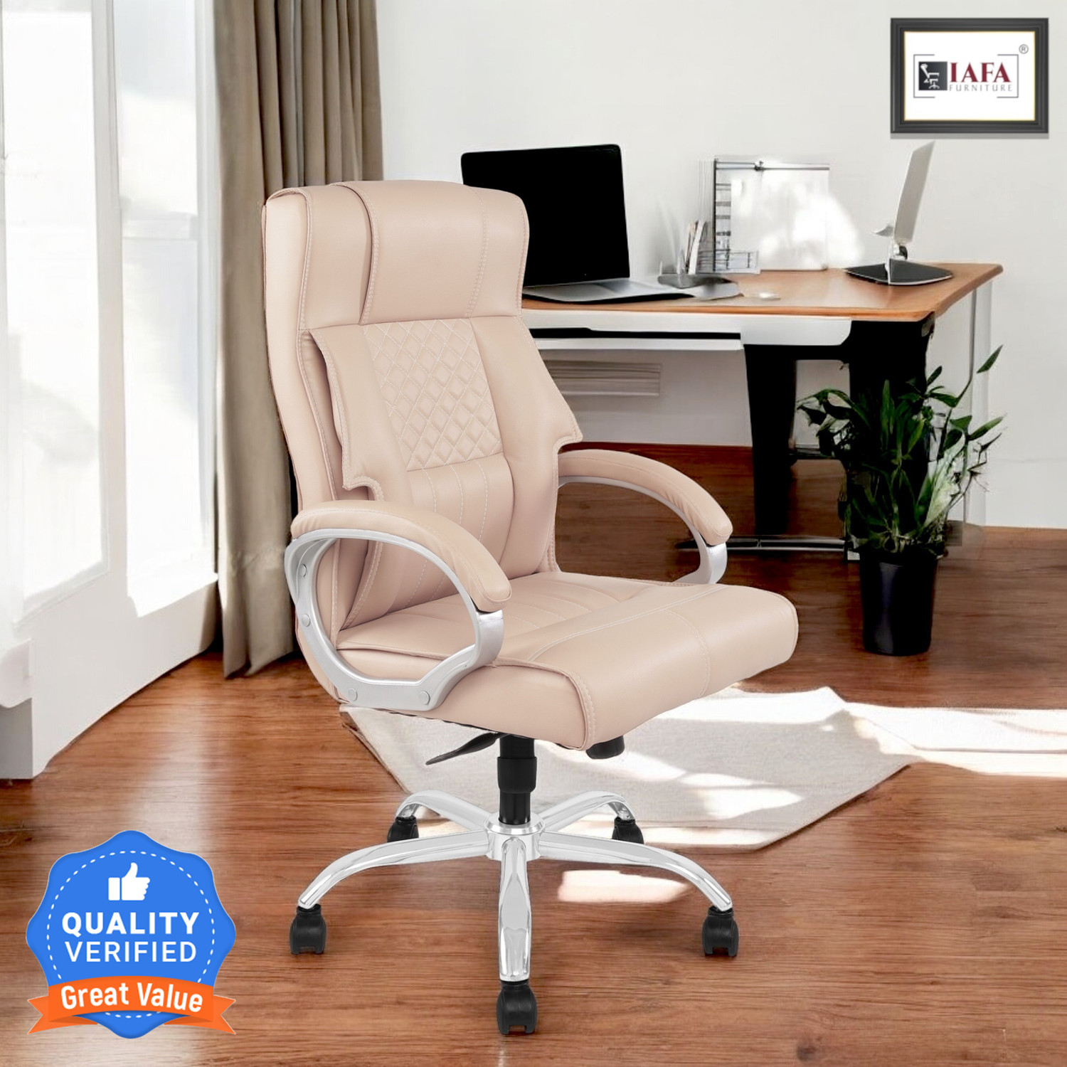 Image of TECHSEAT Leatherette Office Adjustable Arm Chair (Grey, DIY(Do-It-Yourself))