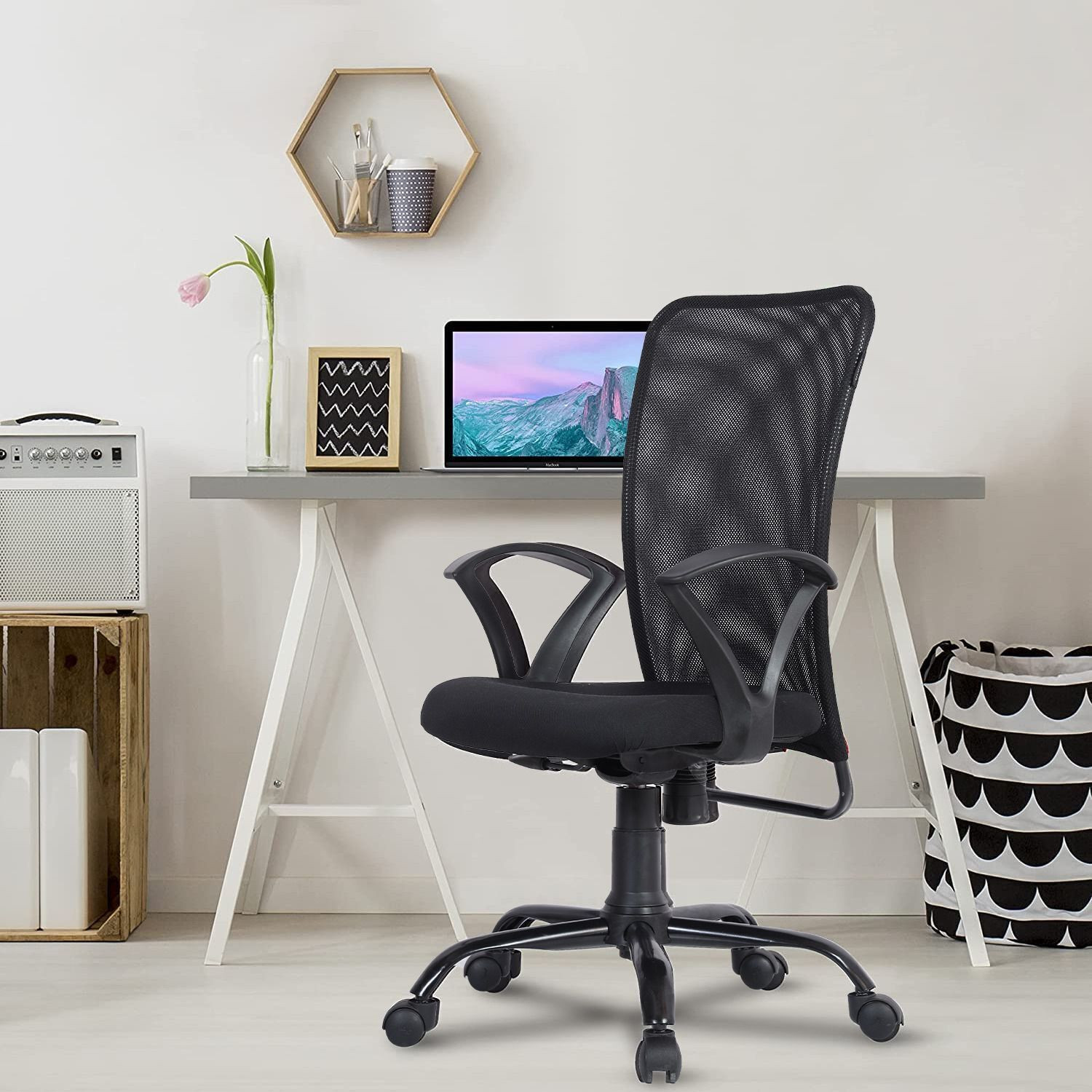 GREEN SOUL Seoul Mid Back Office/Study Chair Mesh Office Executive Chair  (Black, DIY(Do-It-Yourself))