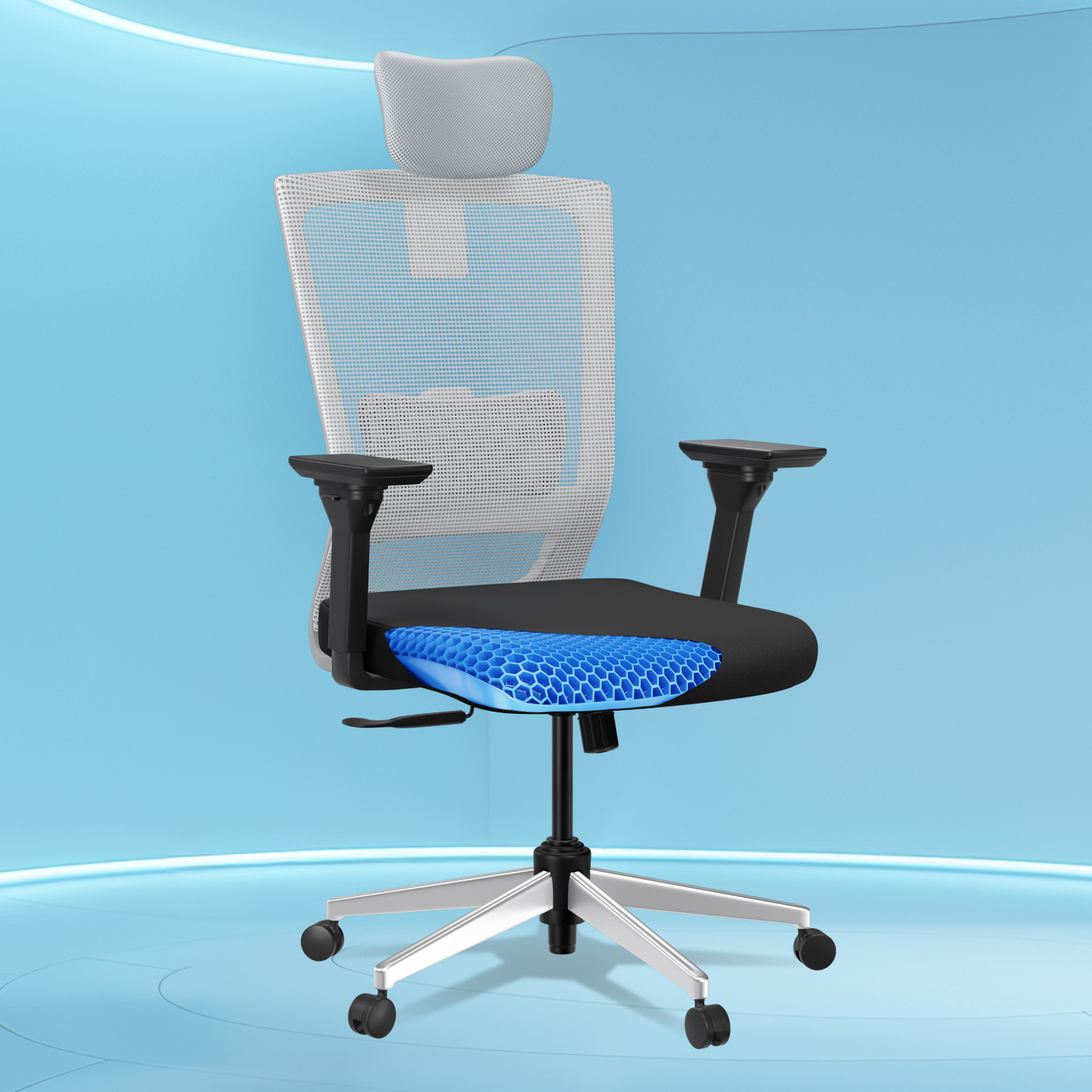 The Sleep Company SmartGRID Stylux High-Back Chair for Office & Home|Patented SmartGRID Technology Nylon Office Executive Chair
