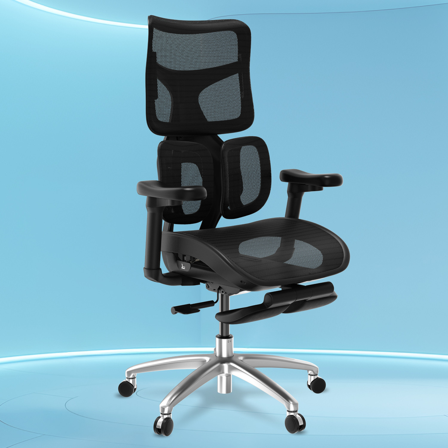 The Sleep Company Elite Premium Ergonomic High-Back Desk for Office & Home With Footrest Mesh Office Executive Chair