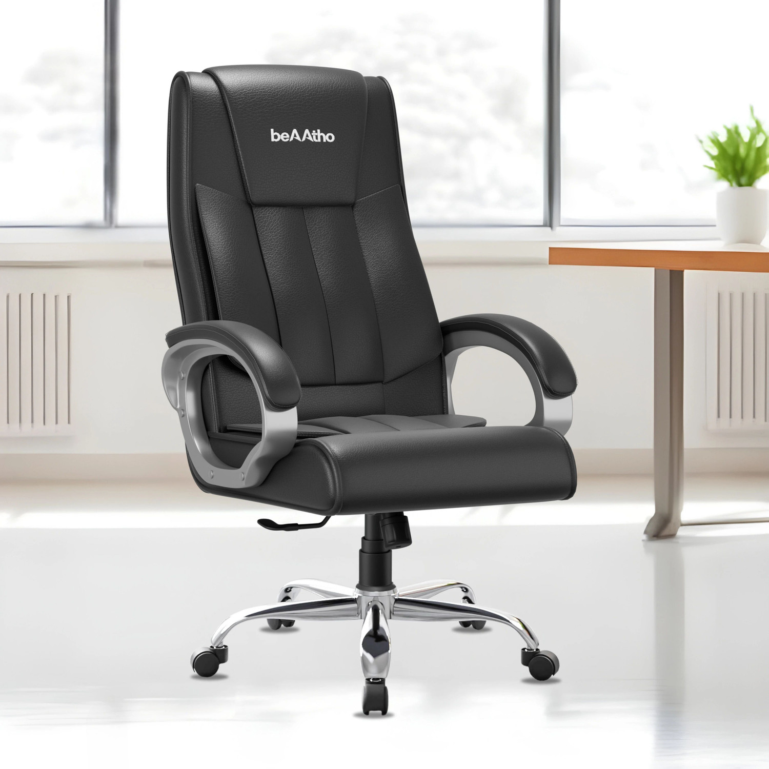 Image of TECHSEAT Leatherette Office Adjustable Arm Chair (Grey, DIY(Do-It-Yourself))
