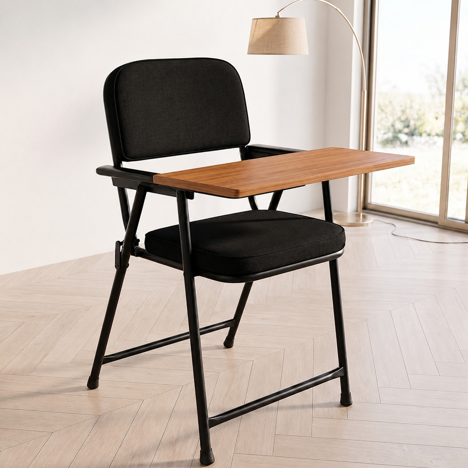 FURNIMAX Fabric Study Arm Chair