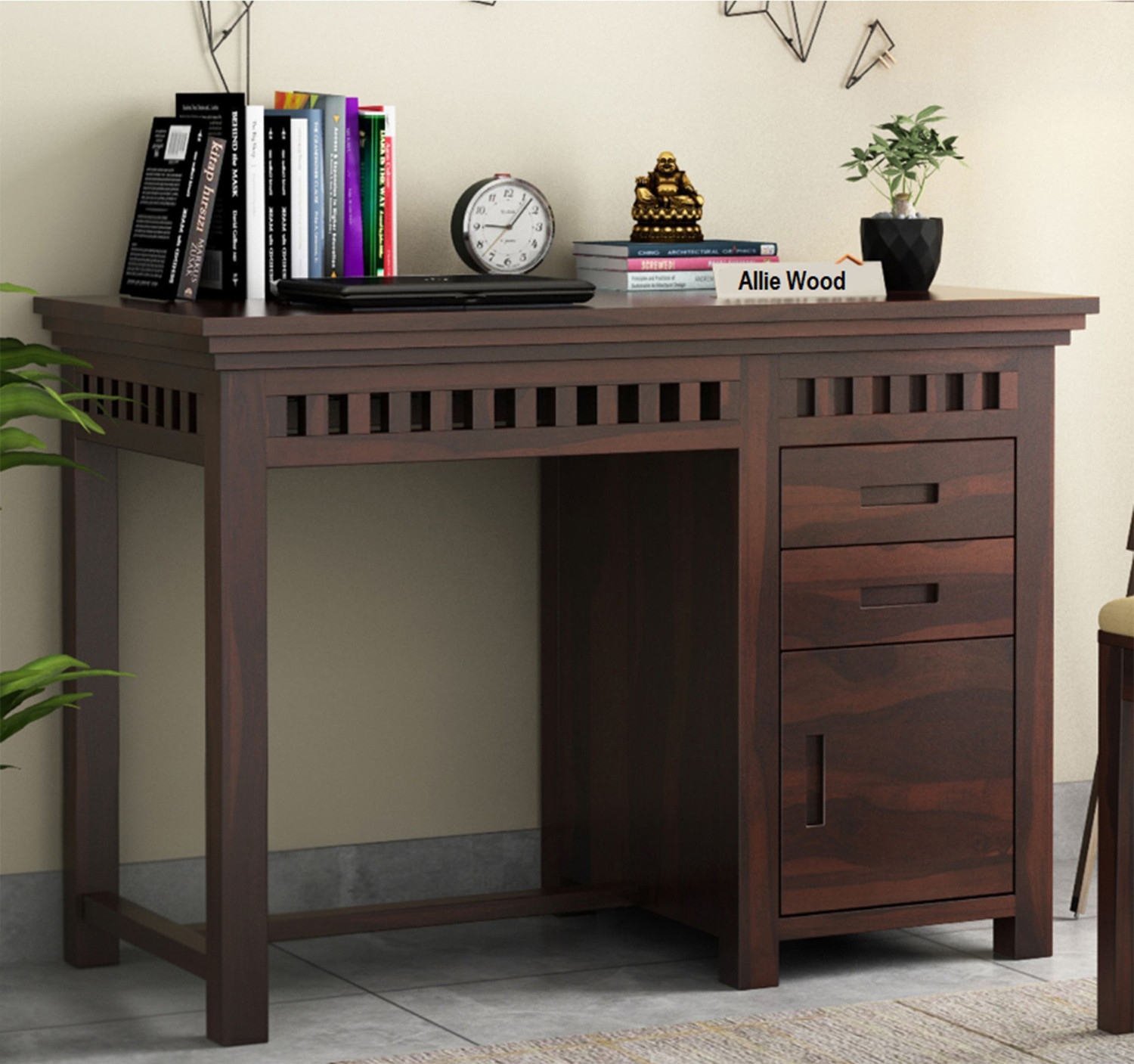 Image of AASHRA ENTERPRISES E.A Elegant Z-91 Dubble Cushion High Back the Black Boss Leatherette Office Arm Chair (Brown, Optional Installation Available)