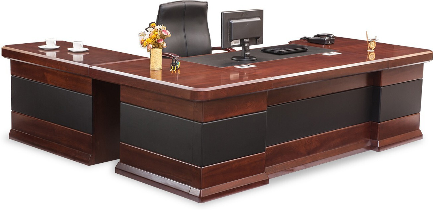 Durian Engineered Wood Office Table (Free Standing, Finish Color