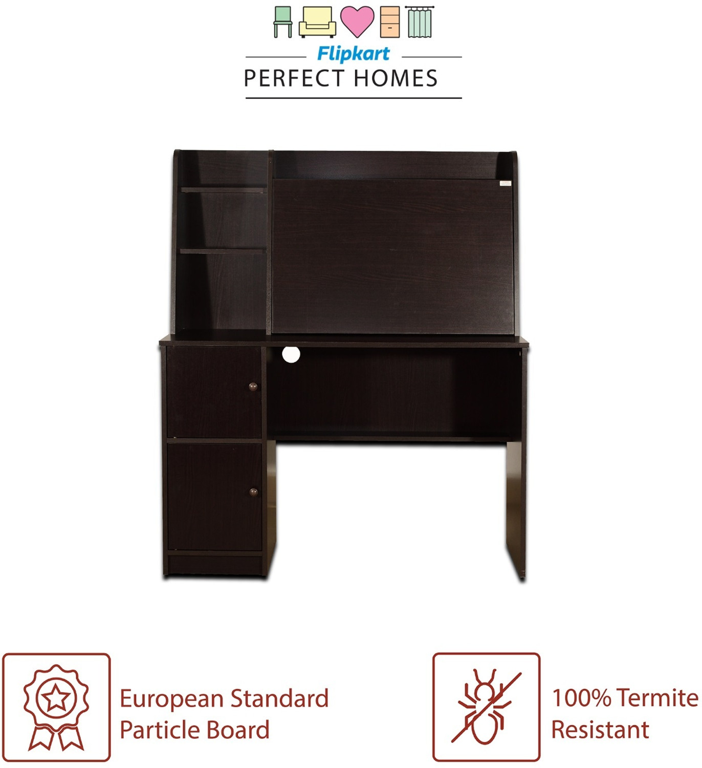 Flipkart Perfect Homes Dalton Engineered Wood Study Table (Free Standing, Finish Color