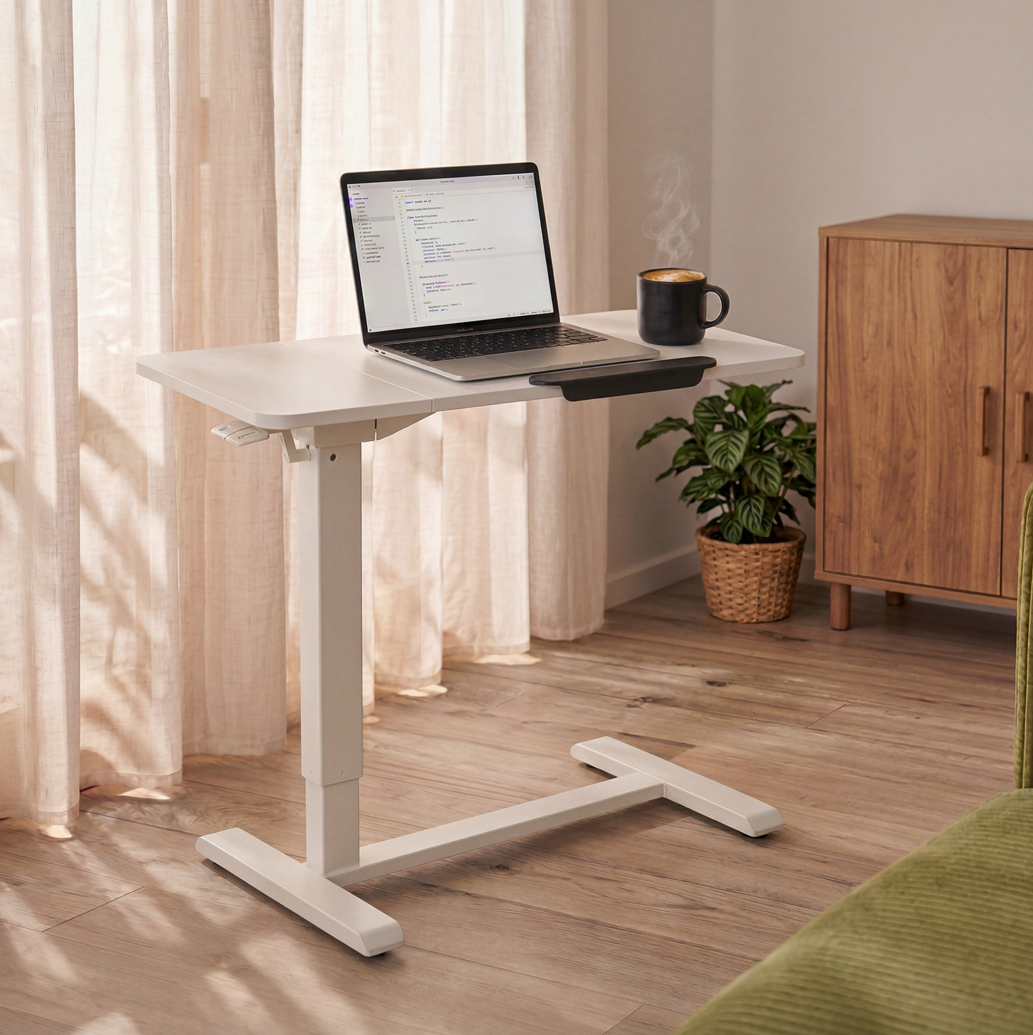 Image of Dumos Computer Desk with Metal Frame | Study & Office Table for Home Engineered Wood Office Table (Free Standing, Finish Color - Premium Brown, DIY(Do-It-Yourself))