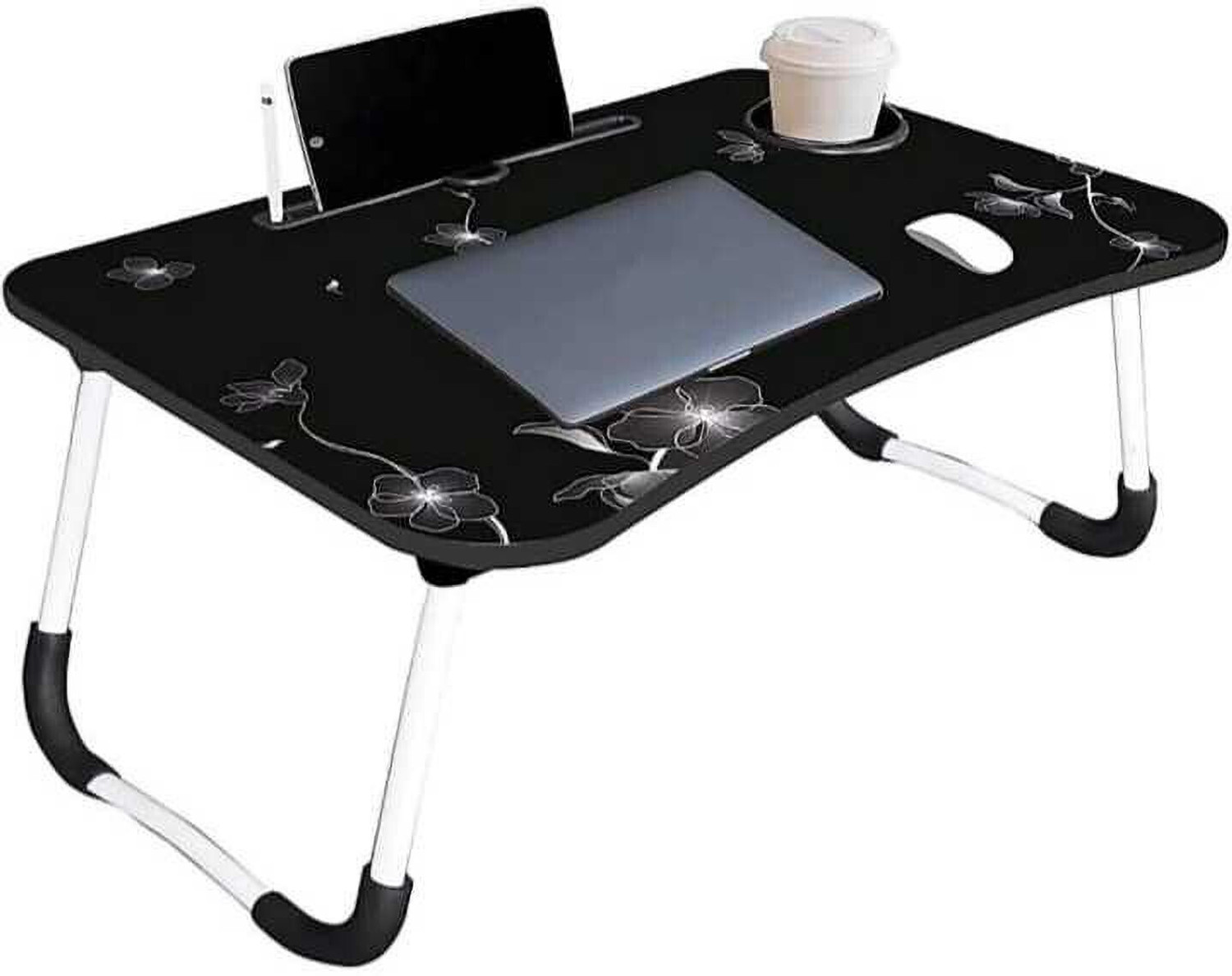 DEIDAD A one study table for black flower portable_laptop_table Solid Wood Study Table