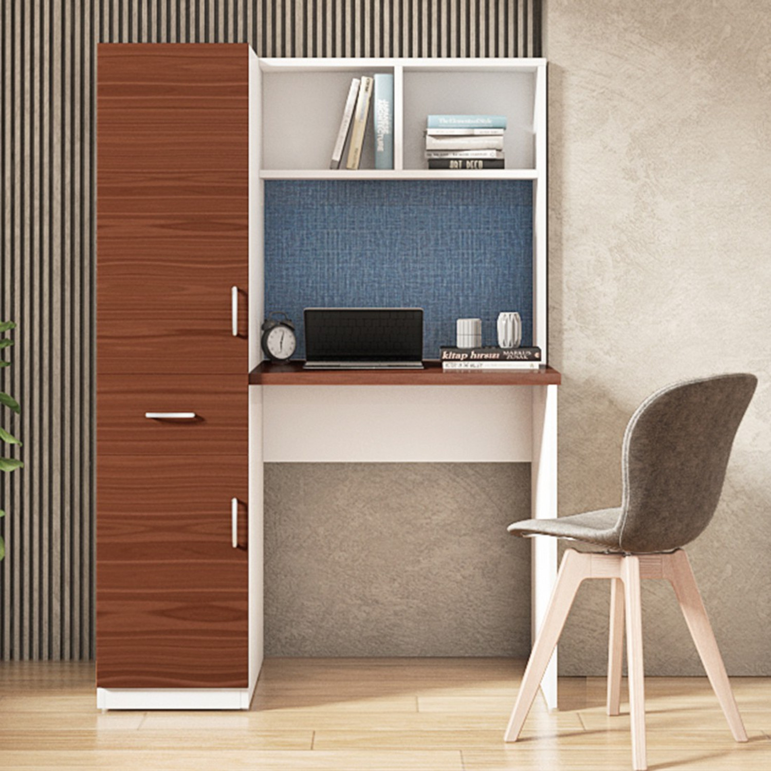 Image of Durian Pure Barkley Hutch Engineered Wood Office Table