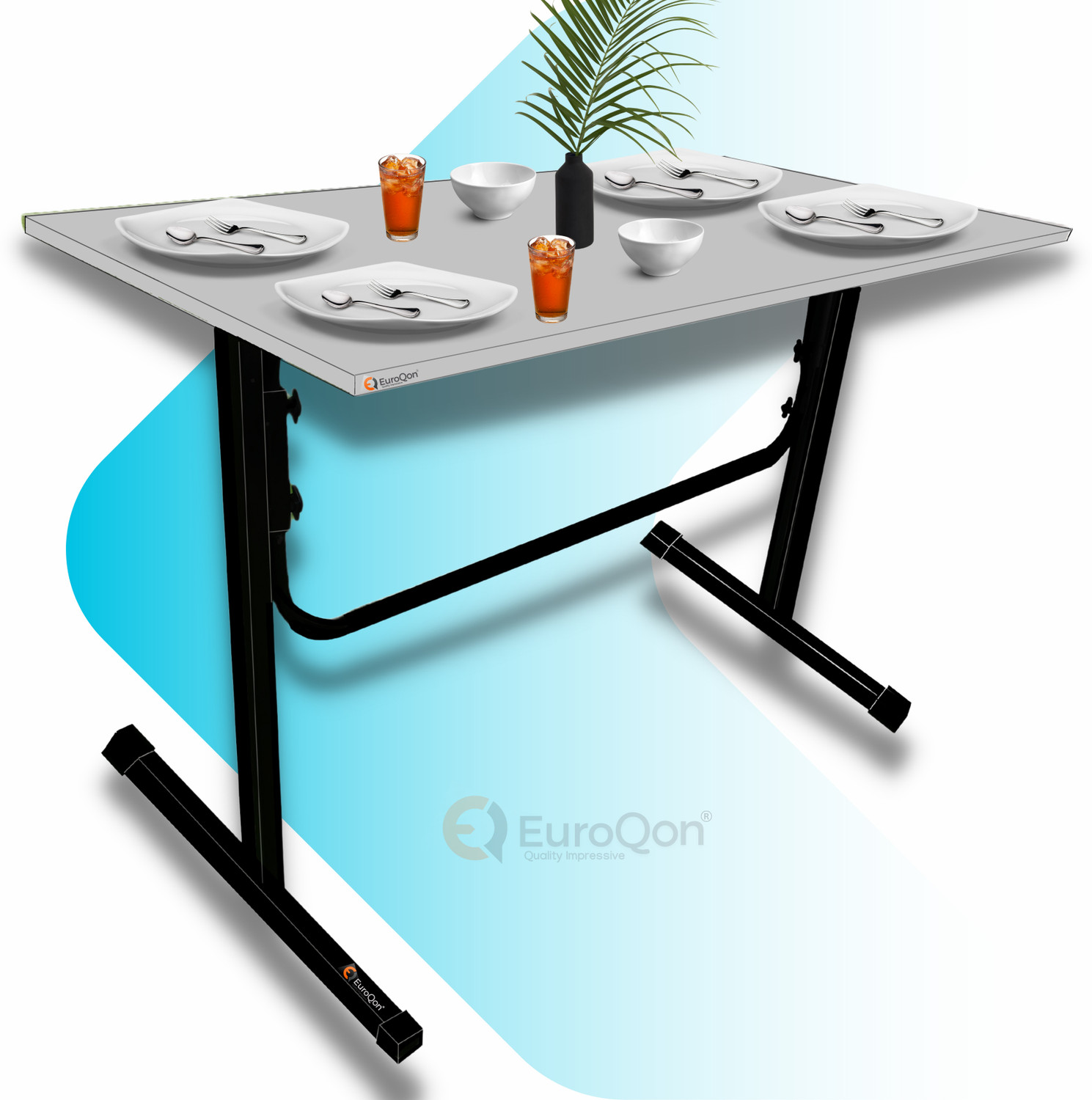 Image of EuroQon Work Station Engineered Wood Study Table