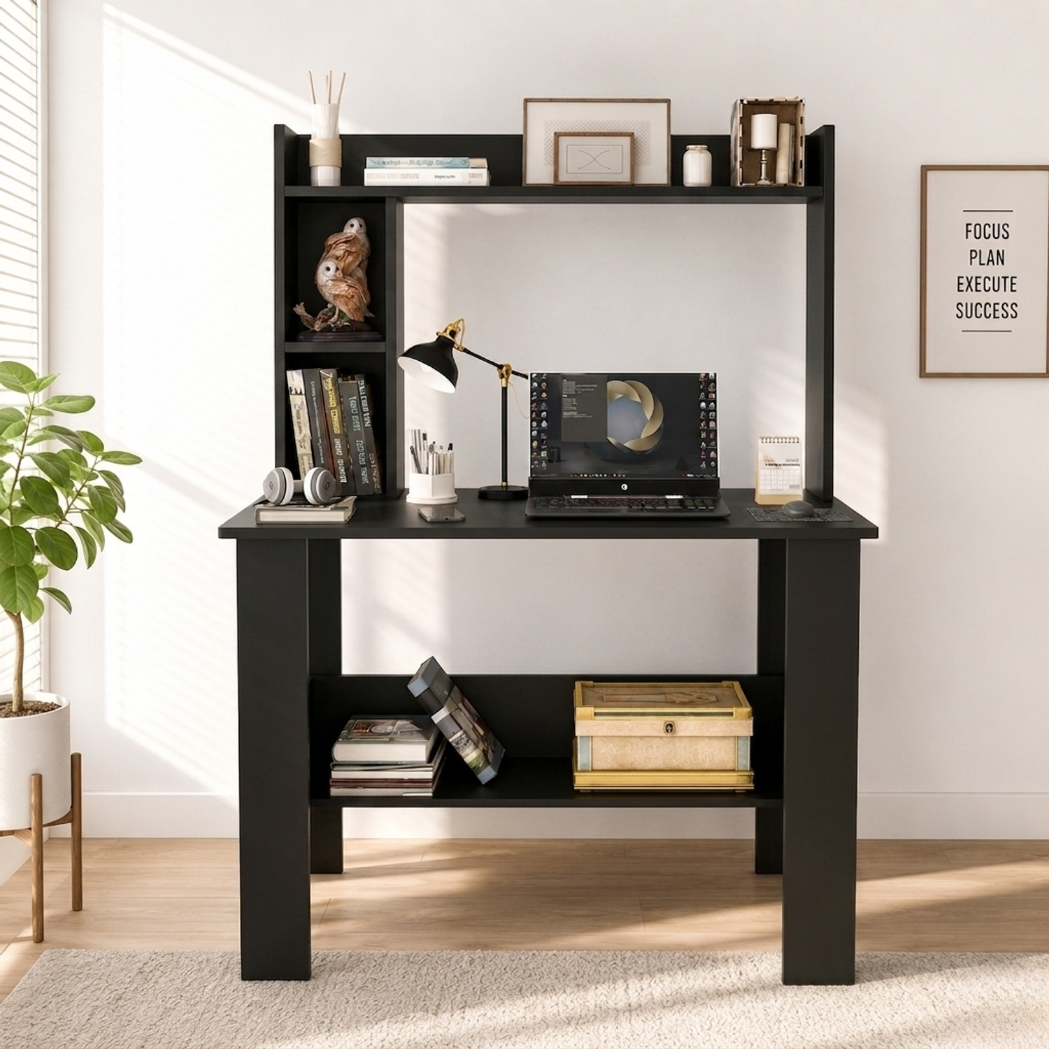 Image of CATIVE Engineered Wood Multipurpose Table (Free Standing, Finish Color - White, DIY(Do-It-Yourself))