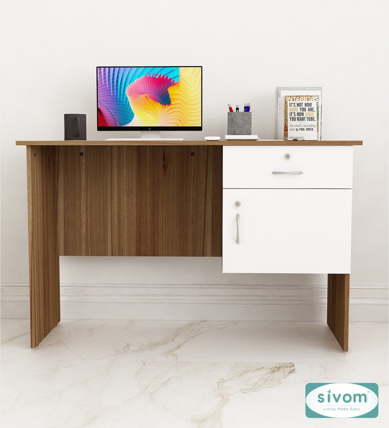 SIVOM Pearl Multipurpose Study/Home/Office Table Engineered Wood Study