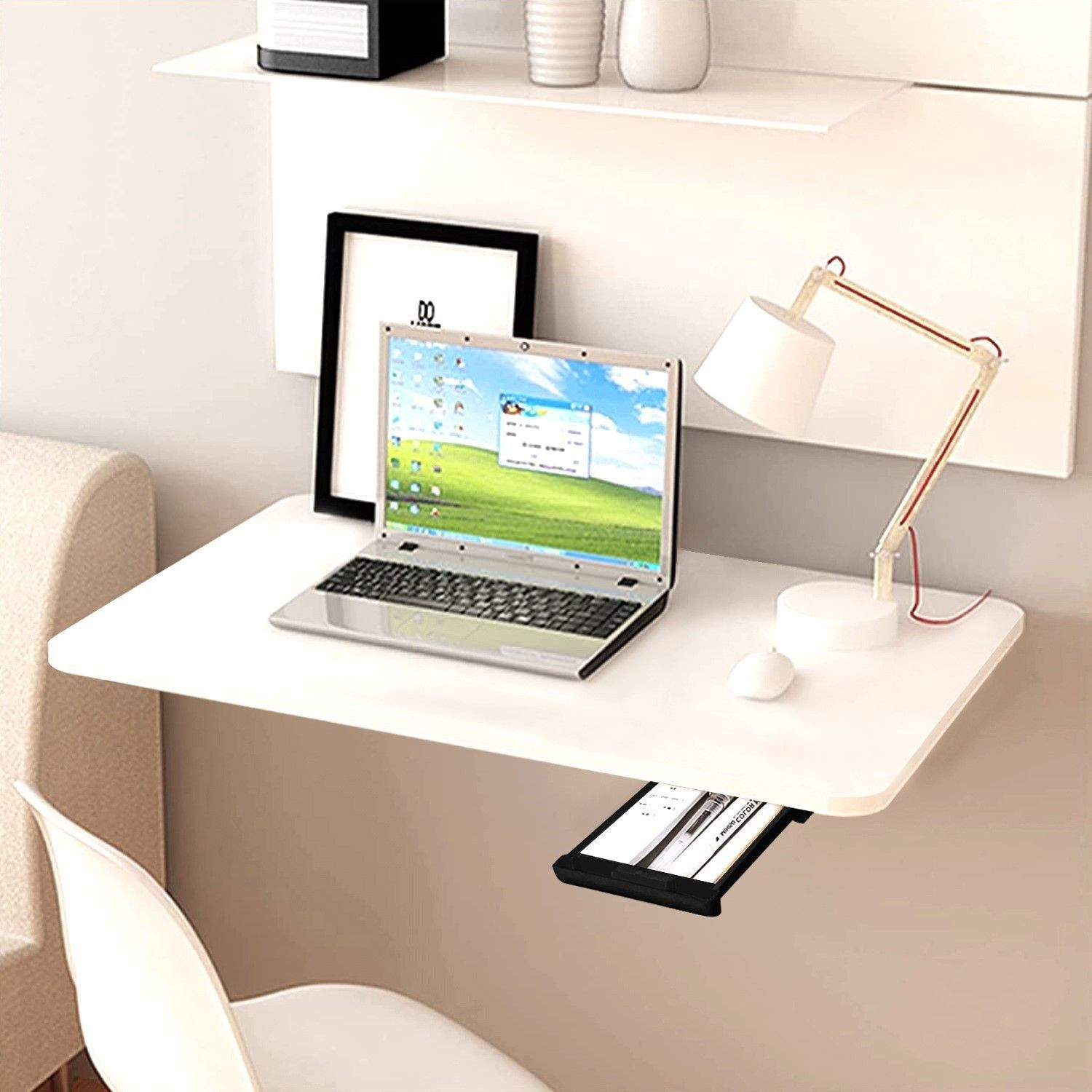 Image of Story@home LT1407 Wood Portable Laptop Table (Finish Color - Sky blue, Pre Assembled)