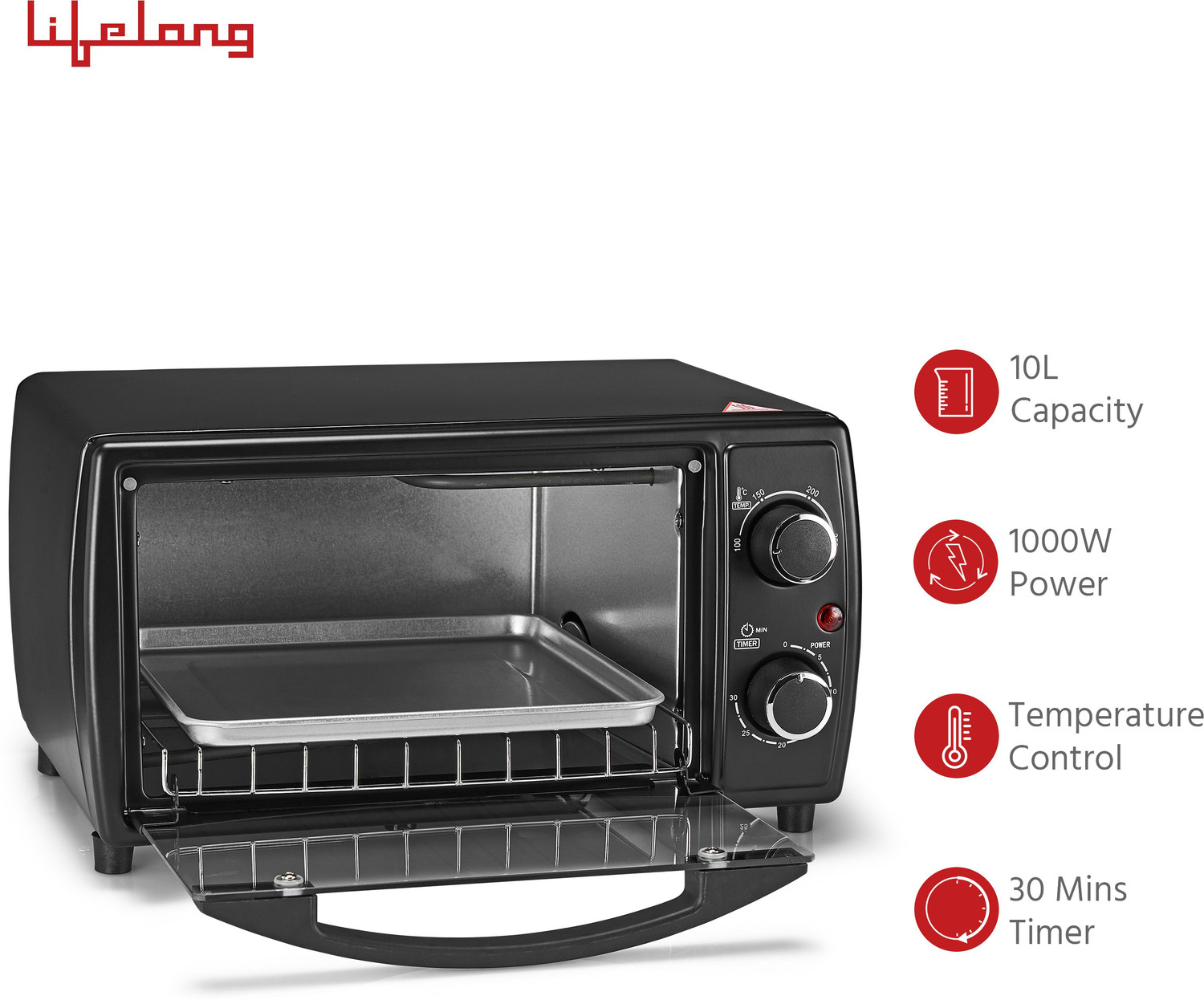 Image of Lifelong 10-Litre Oven Toaster Grill (OTG)