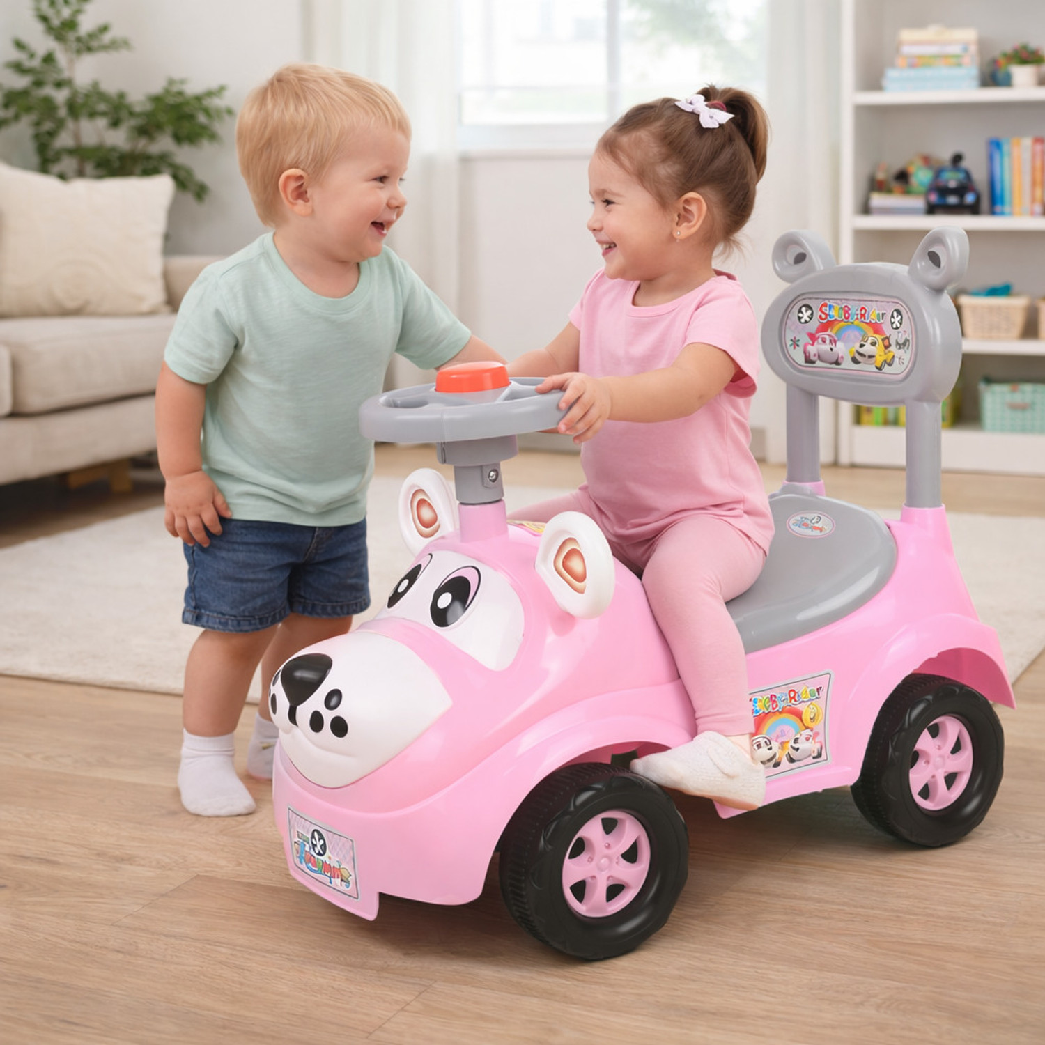 Image of VARAA G KIDS SCOOTER I BIG WHEEL I UPTO 2 YEAR KIDS I LIGHT & MUSIC (Red)