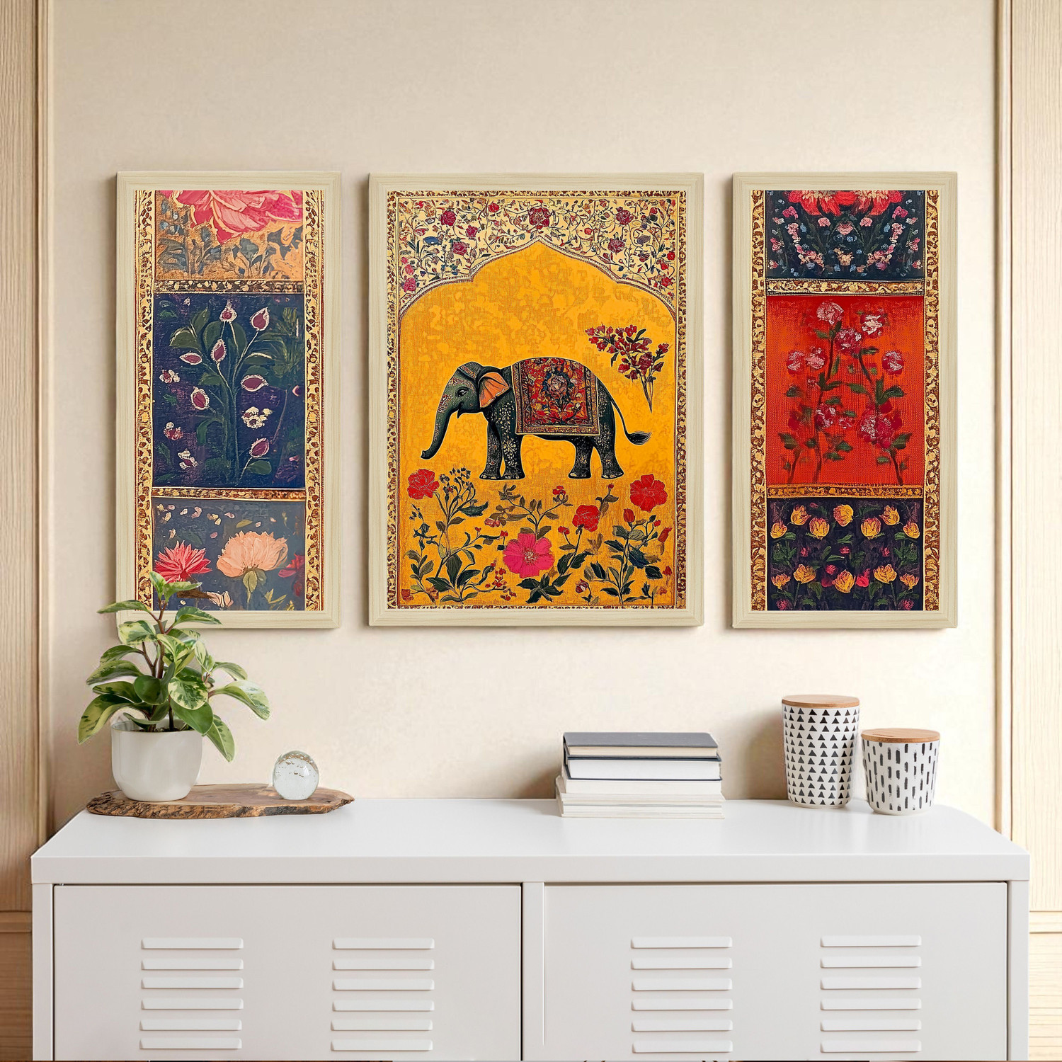 Image of Basudha Authentic paint Art of Lord Jagannath on Cloth | Handpainted Odisha Wall Hanging Embroidery 7 inch x 11 inch Painting (With Frame)