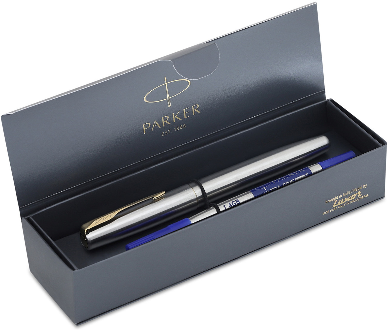 PARKER Frontier Stainless Steel GT Roller Ball Pen