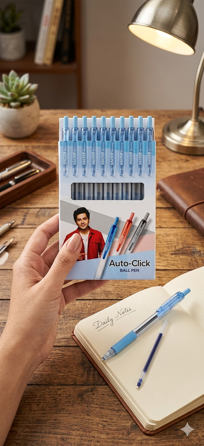 Image of HAUSR 2 Ball Pen (Pack of 20, Ink Color - Blue)