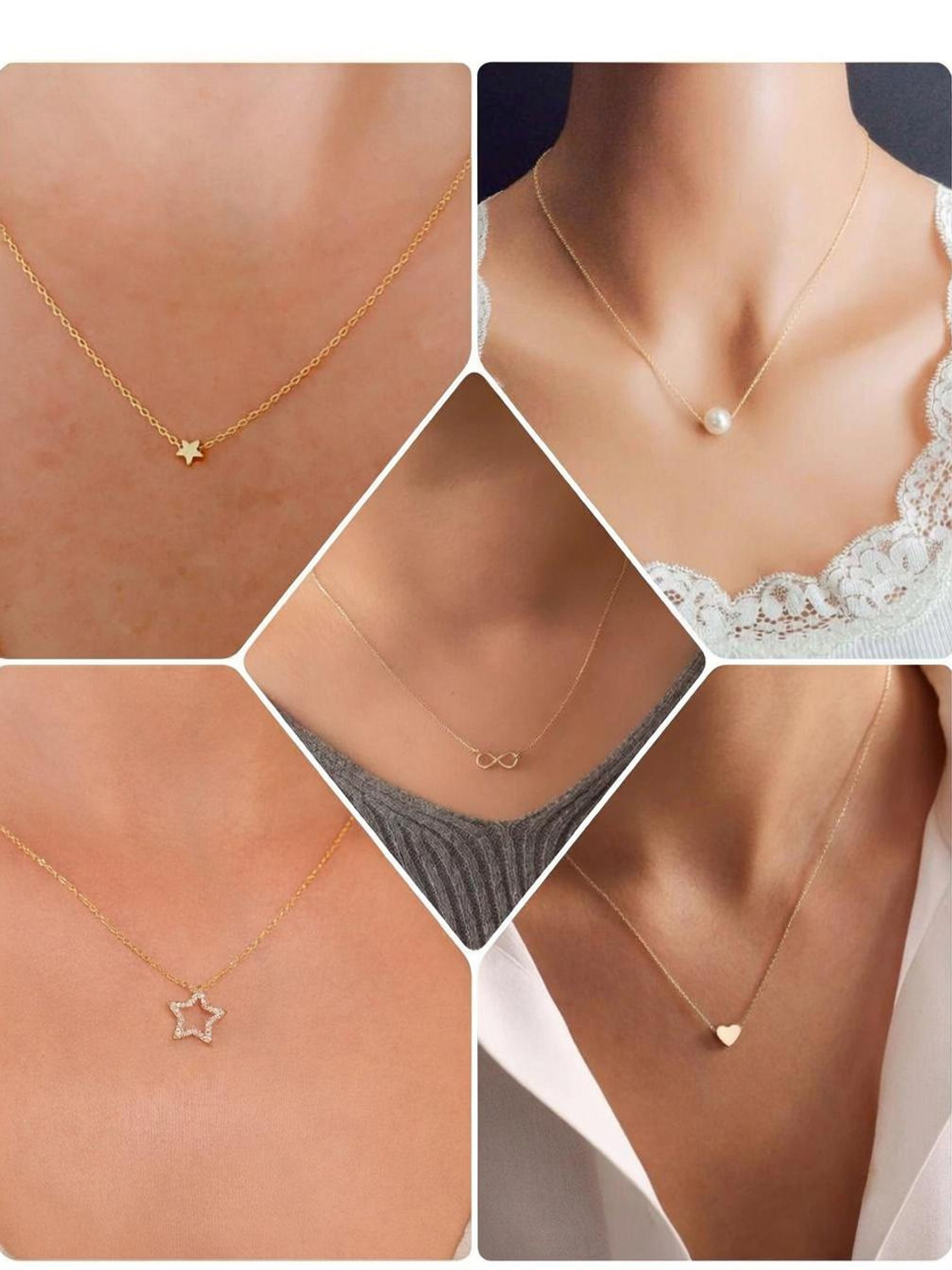 Image of ELCETRATD JEWELLERY Gold-plated Pearl Alloy Pendant Set