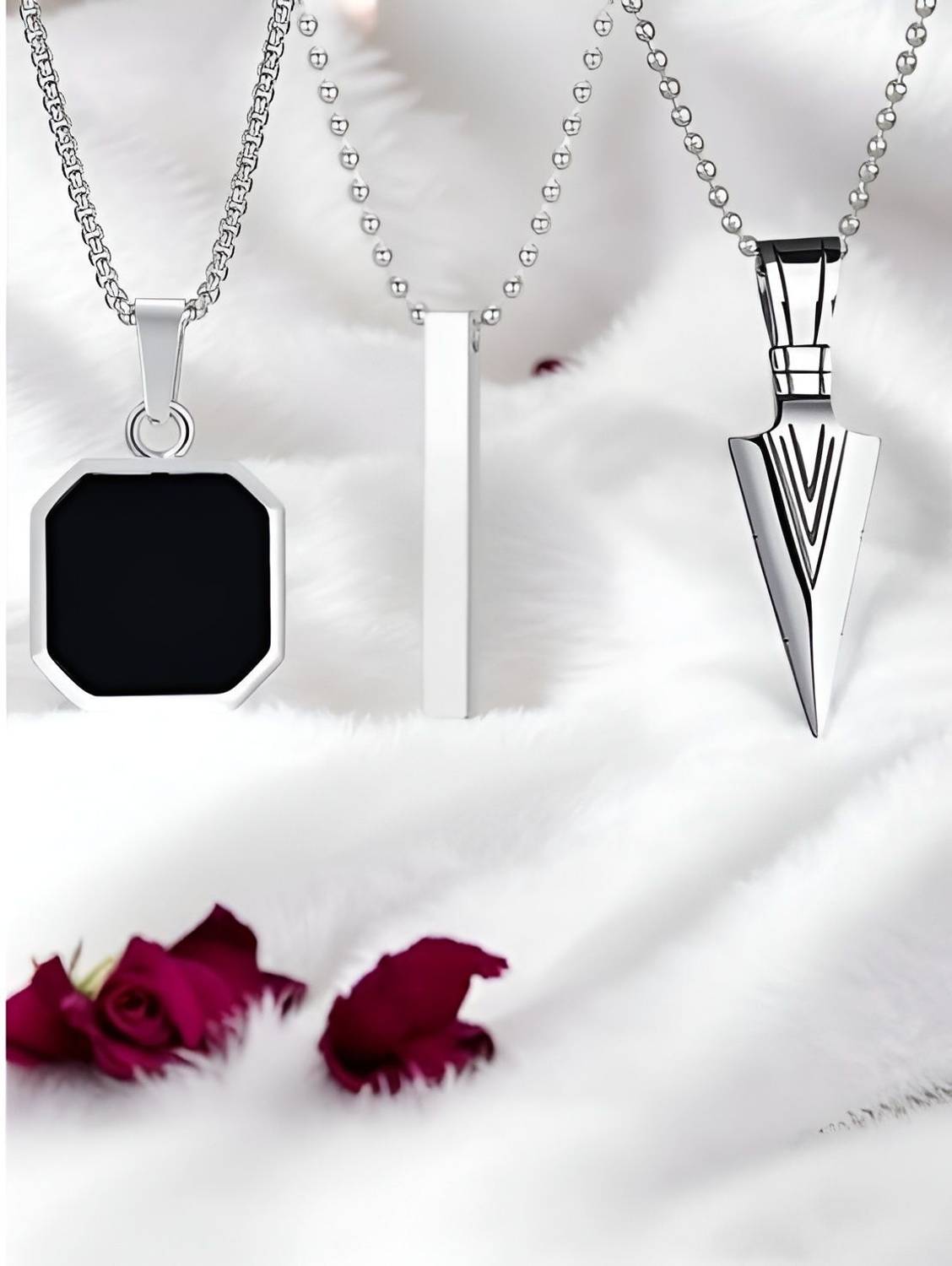 FASHION TRENDTROVE Simple Beauftiful Elegant Pendant Locket for Women Men Sterling Silver Stainless Steel, Metal, Steel Locket Set
