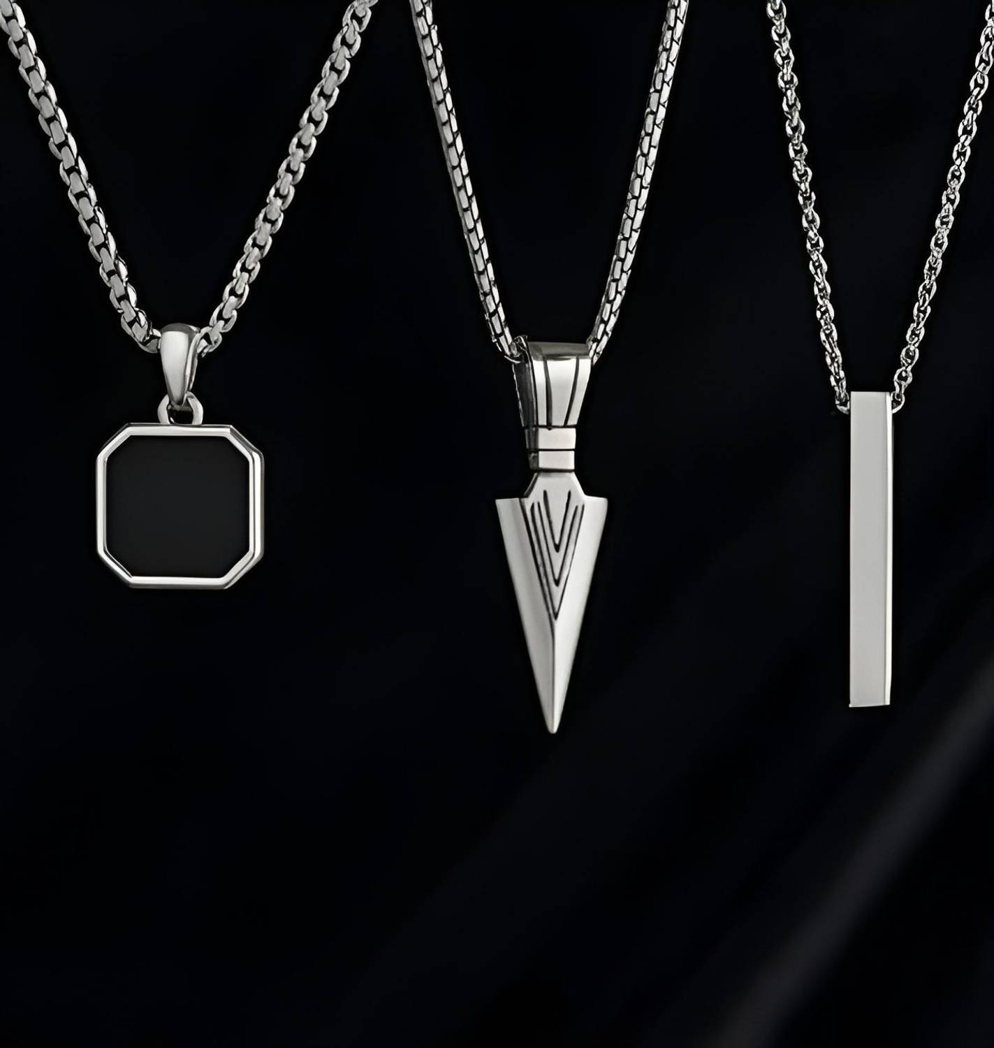 FASHION TRENDTROVE Bracelet For Men| Bracelet For Boys Sterling Silver Stainless Steel Locket Set