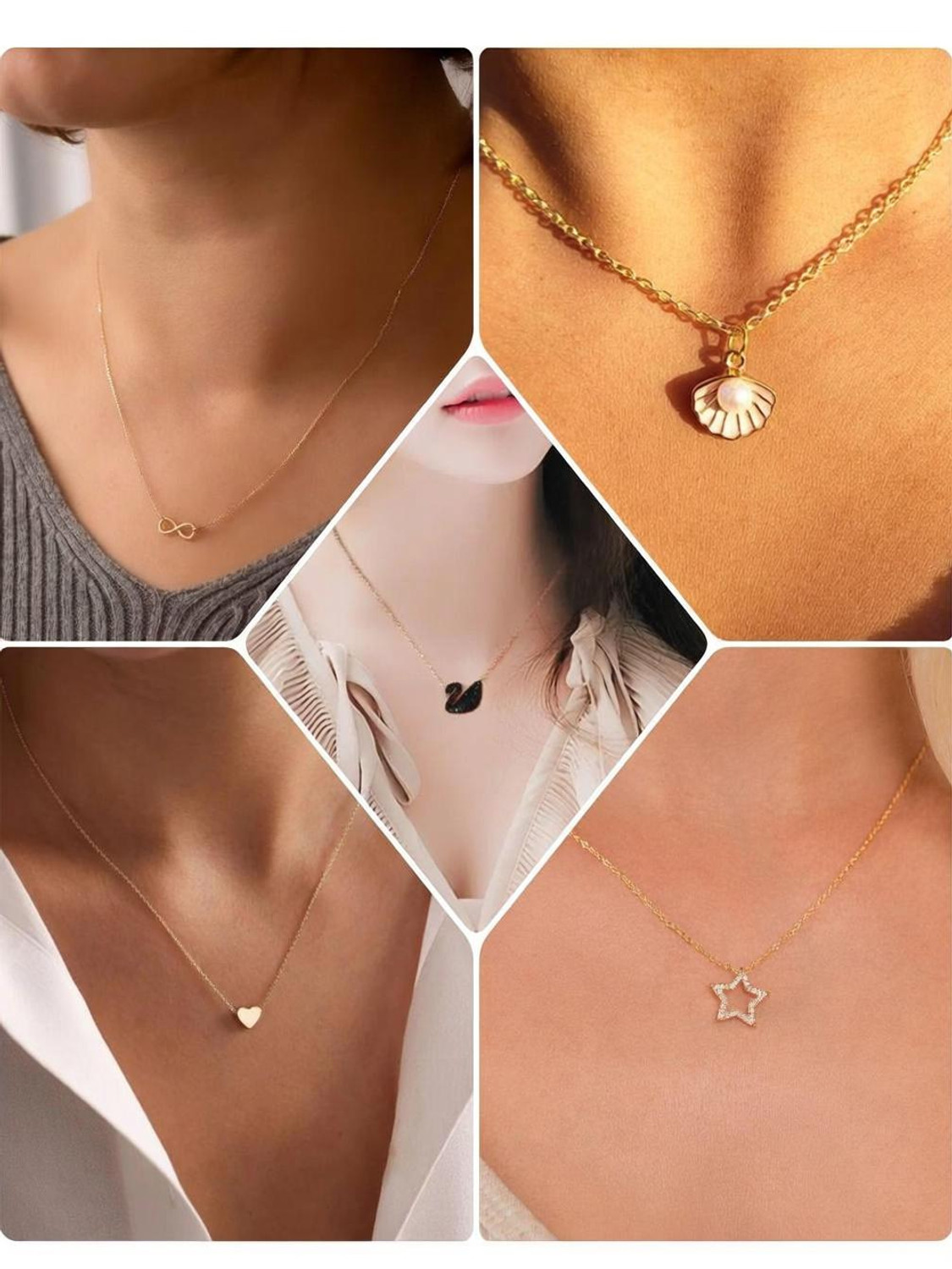 Image of ELCETRATD JEWELLERY Gold-plated Pearl Alloy Pendant Set