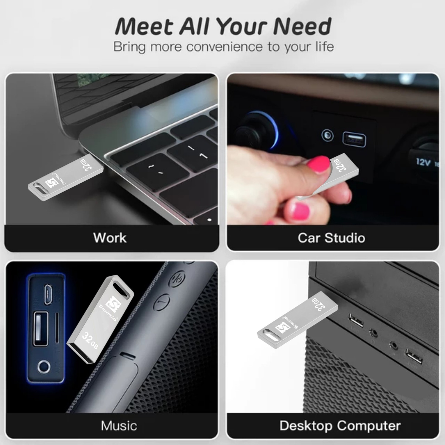 Image of Simmtronics Ultra Speed USB 2.0 128GB Flash Drive Metal Body With Anti Lost Hook 128 GB Pen Drive Compatible with Desktop Computer, Laptop, Mobile, Television USB 2.0 Metal Case