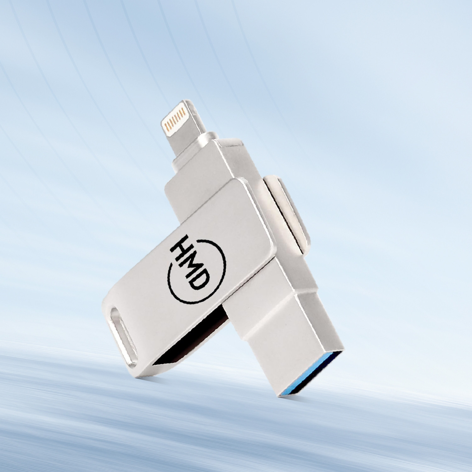 Image of Getmor computer and mobile storage type-C and usb type-A 2 TB OTG Drive Compatible with Desktop Computer, Laptop, Mobile, Television, Audio Player USB 3.0 Metal Case (Silver, Type C)